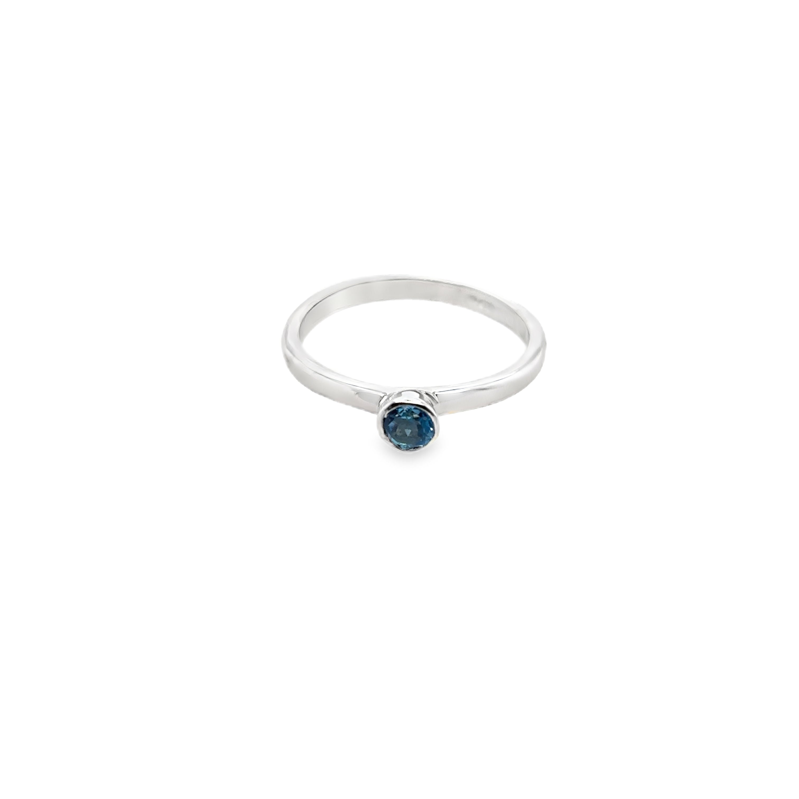 December Blue Topaz Birthstone Ring
