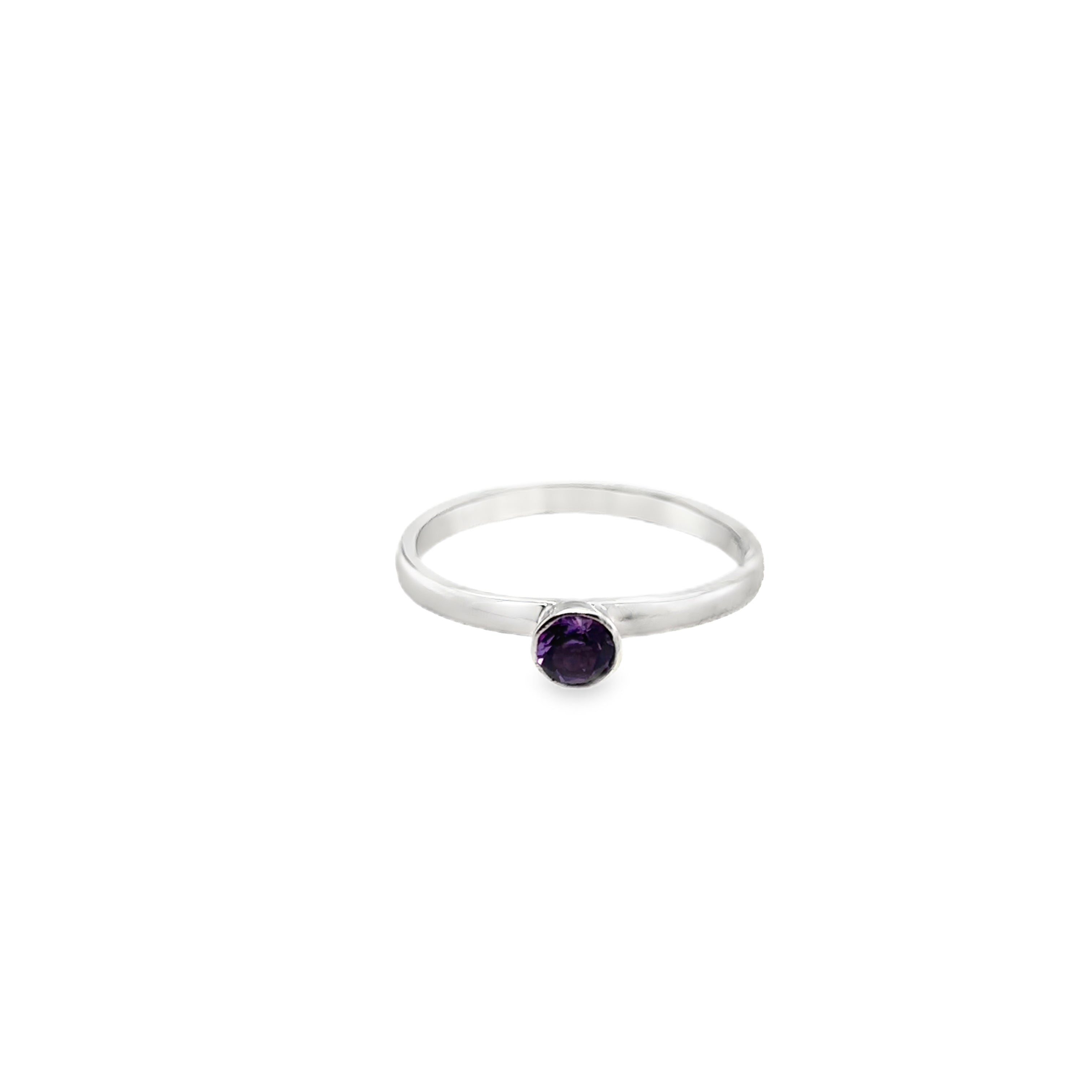 February Amethyst Birthstone Ring