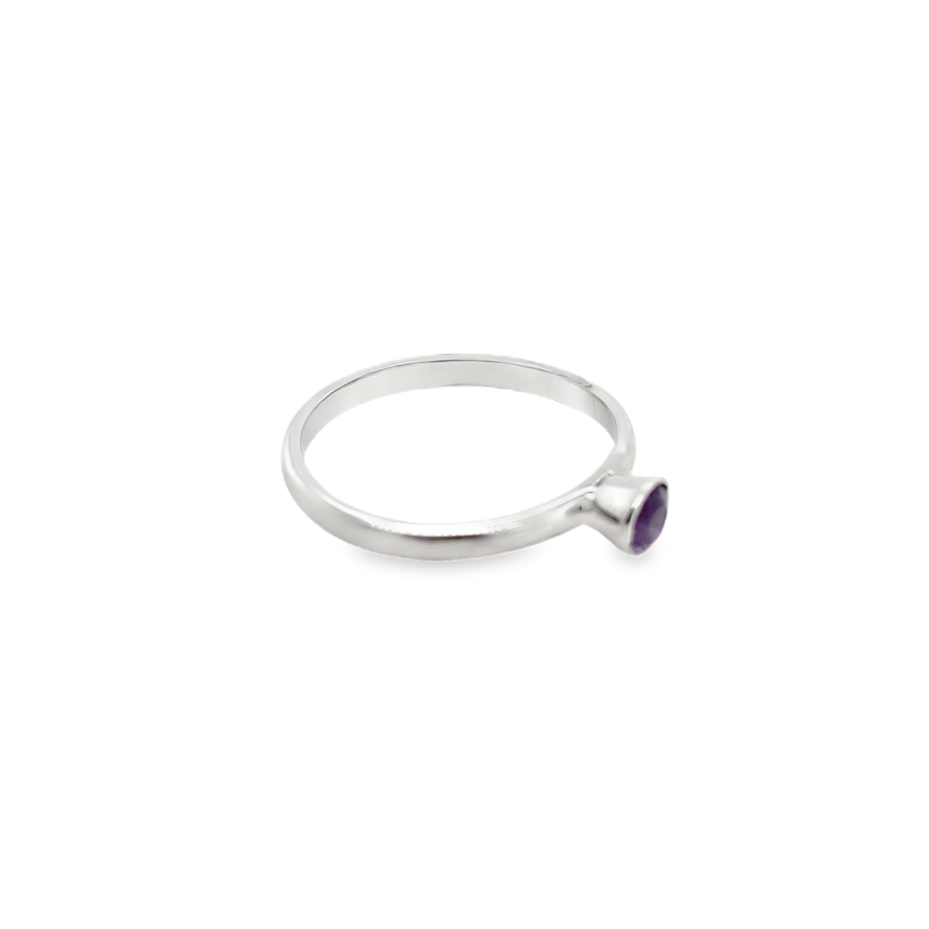 February Amethyst Birthstone Ring