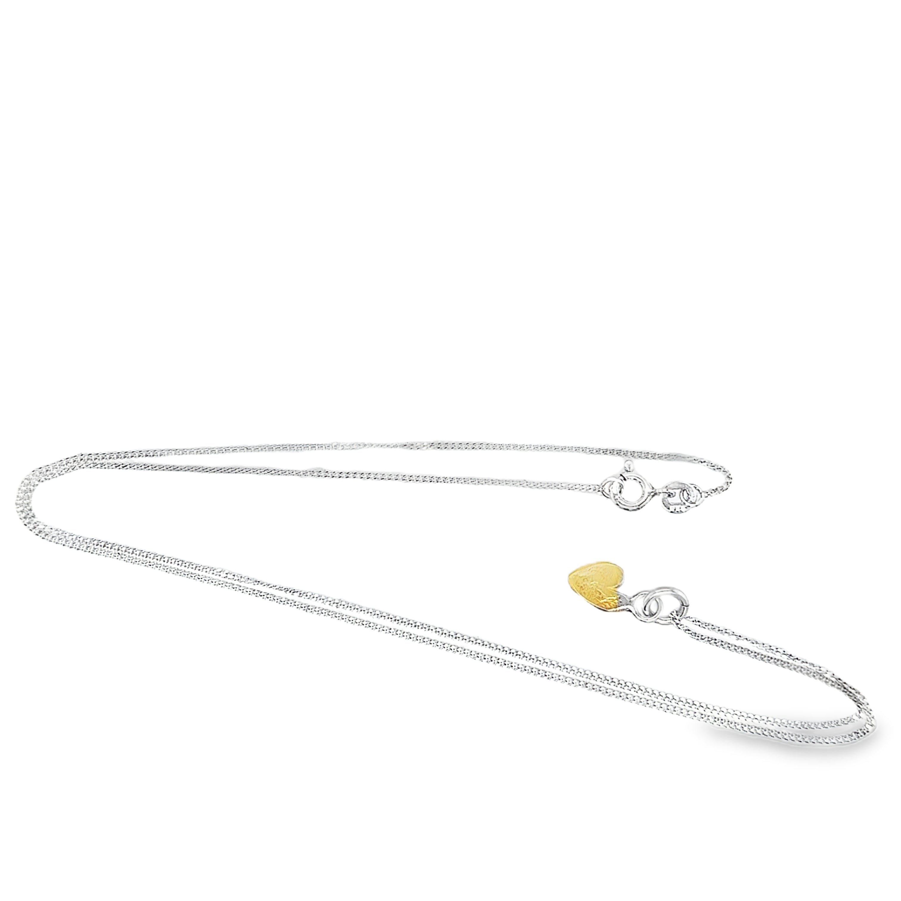 Small silver and gold plated heart Necklace