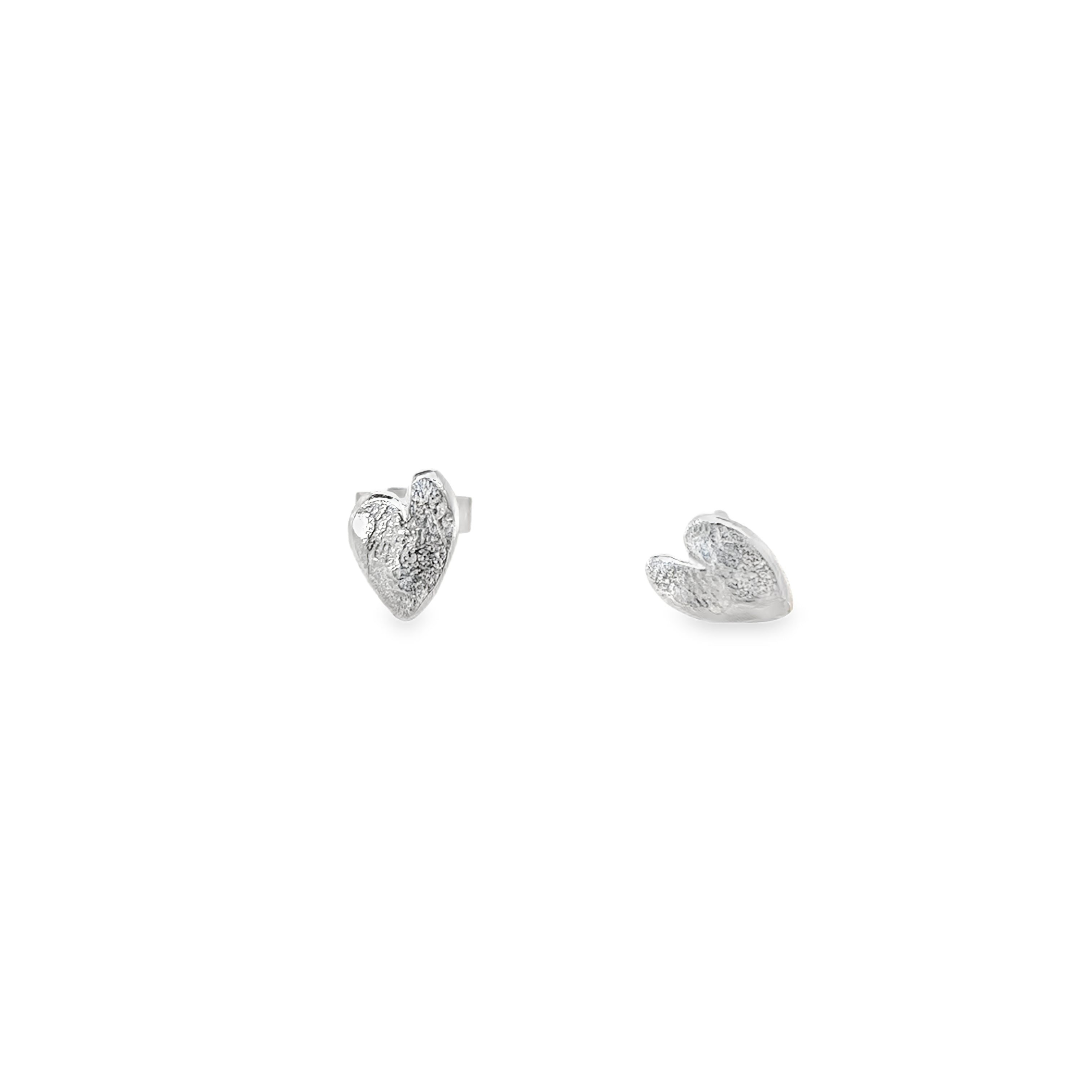 Small silver heart studs Earrings