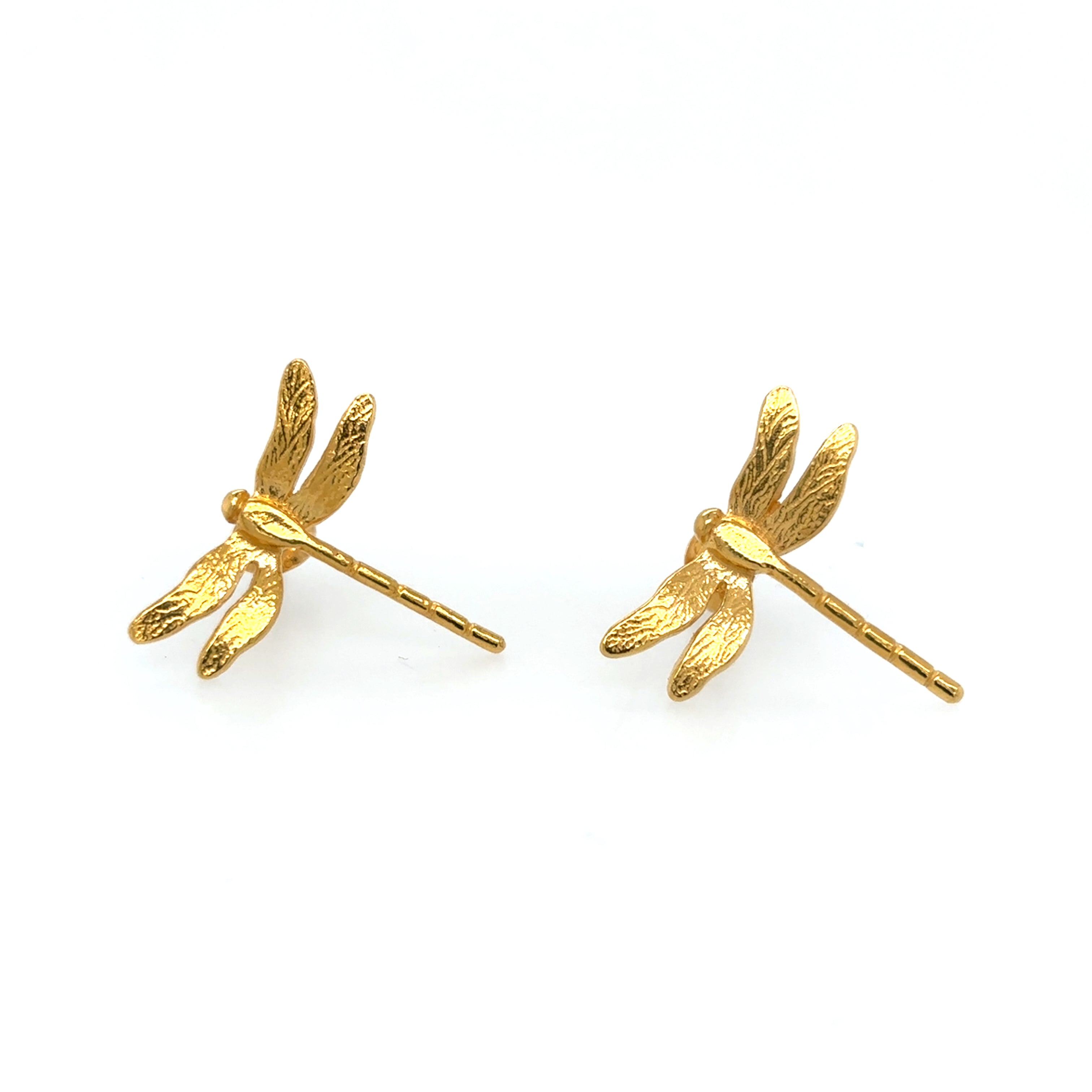 Enchanted silver and Gold Plated dragonfly Earrings