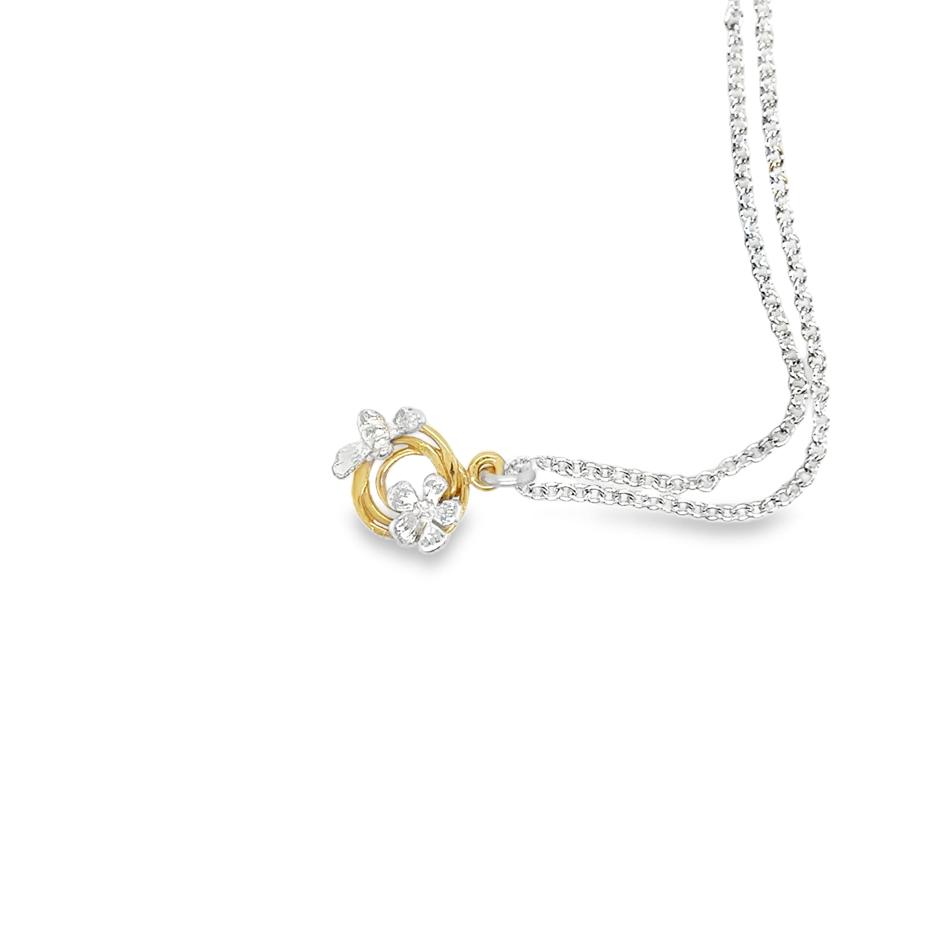 Tiny silver swirl Necklace