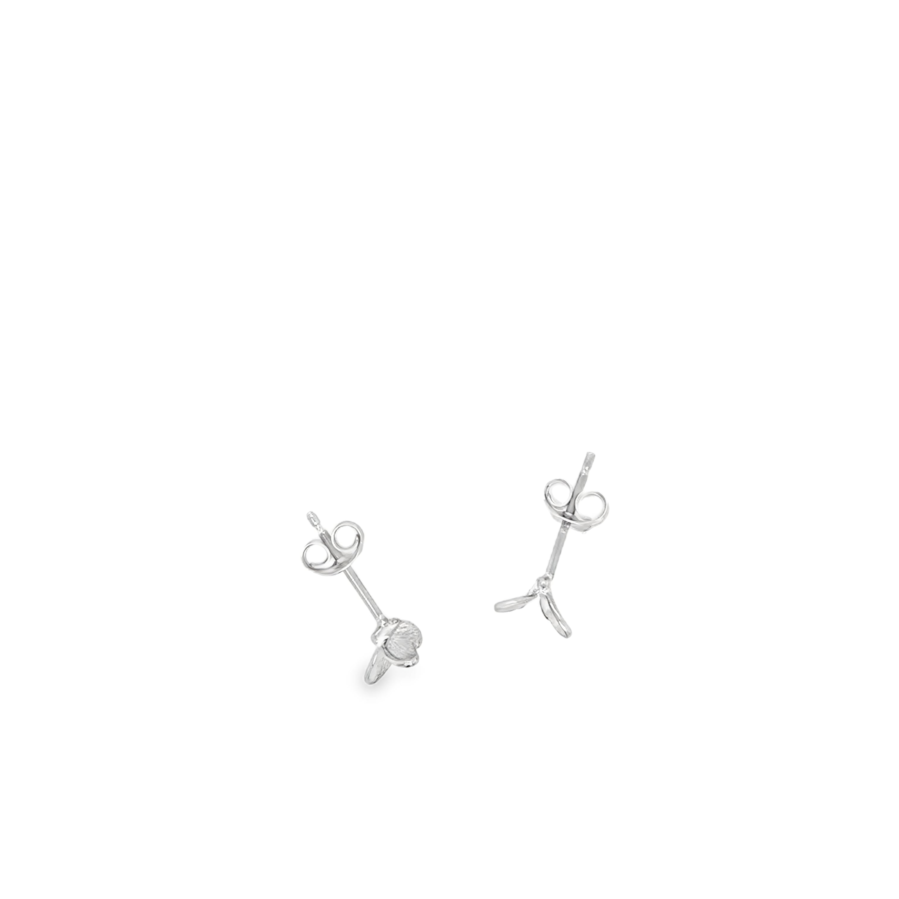 Tiny silver butterfly Earrings