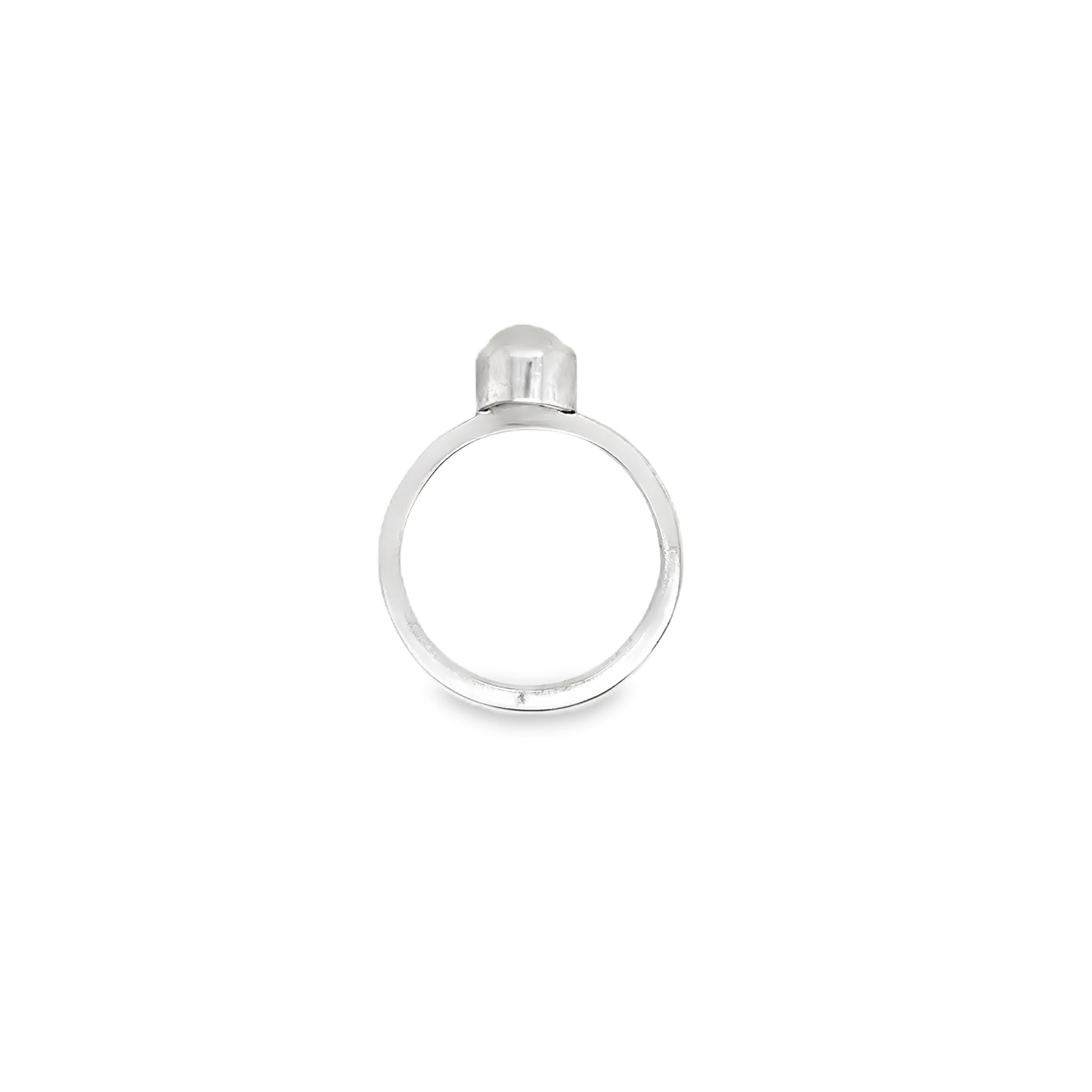 Round rainbow moonstone Ring