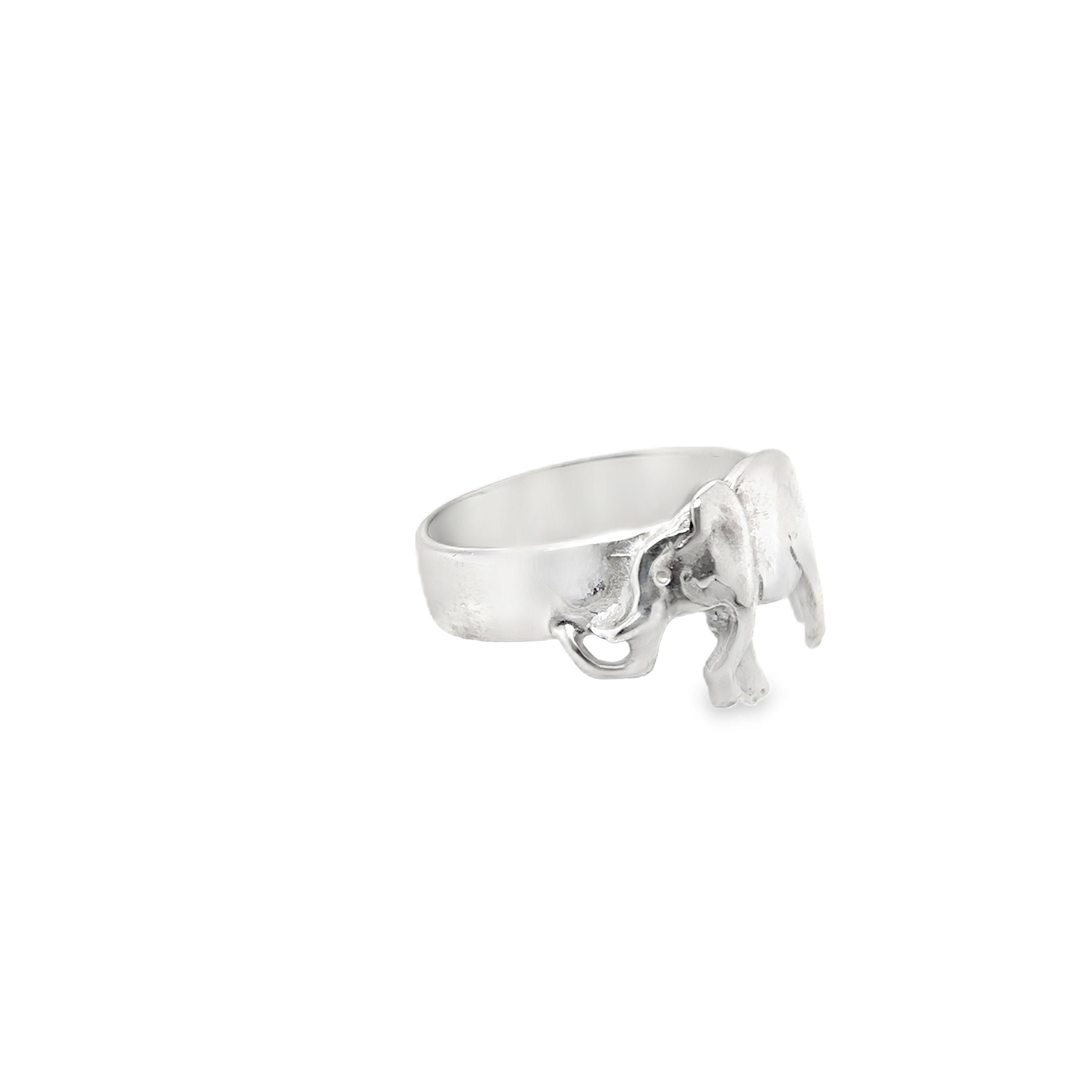 Elephant ring in sterling silver