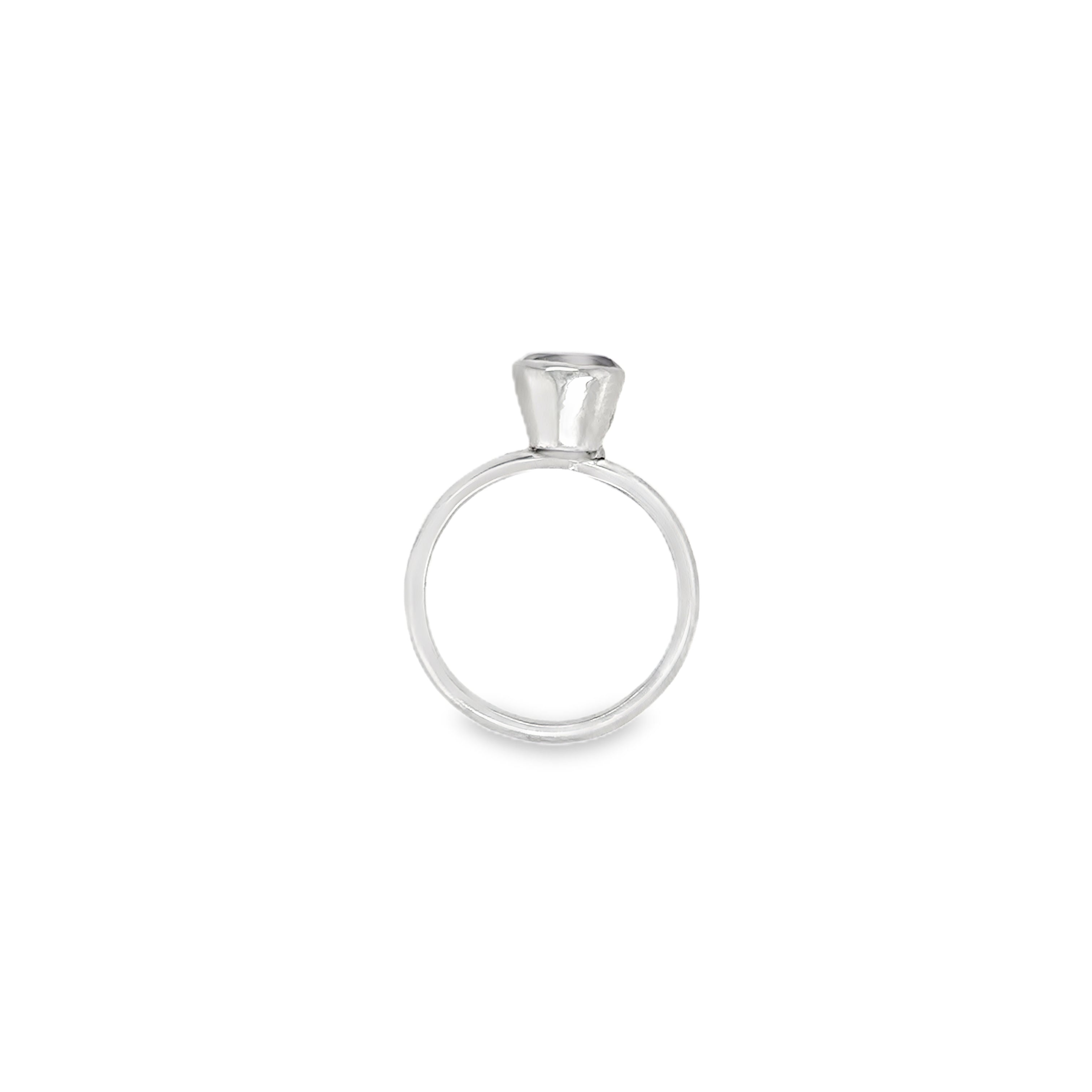Amethyst facetted sterling silver dress Ring