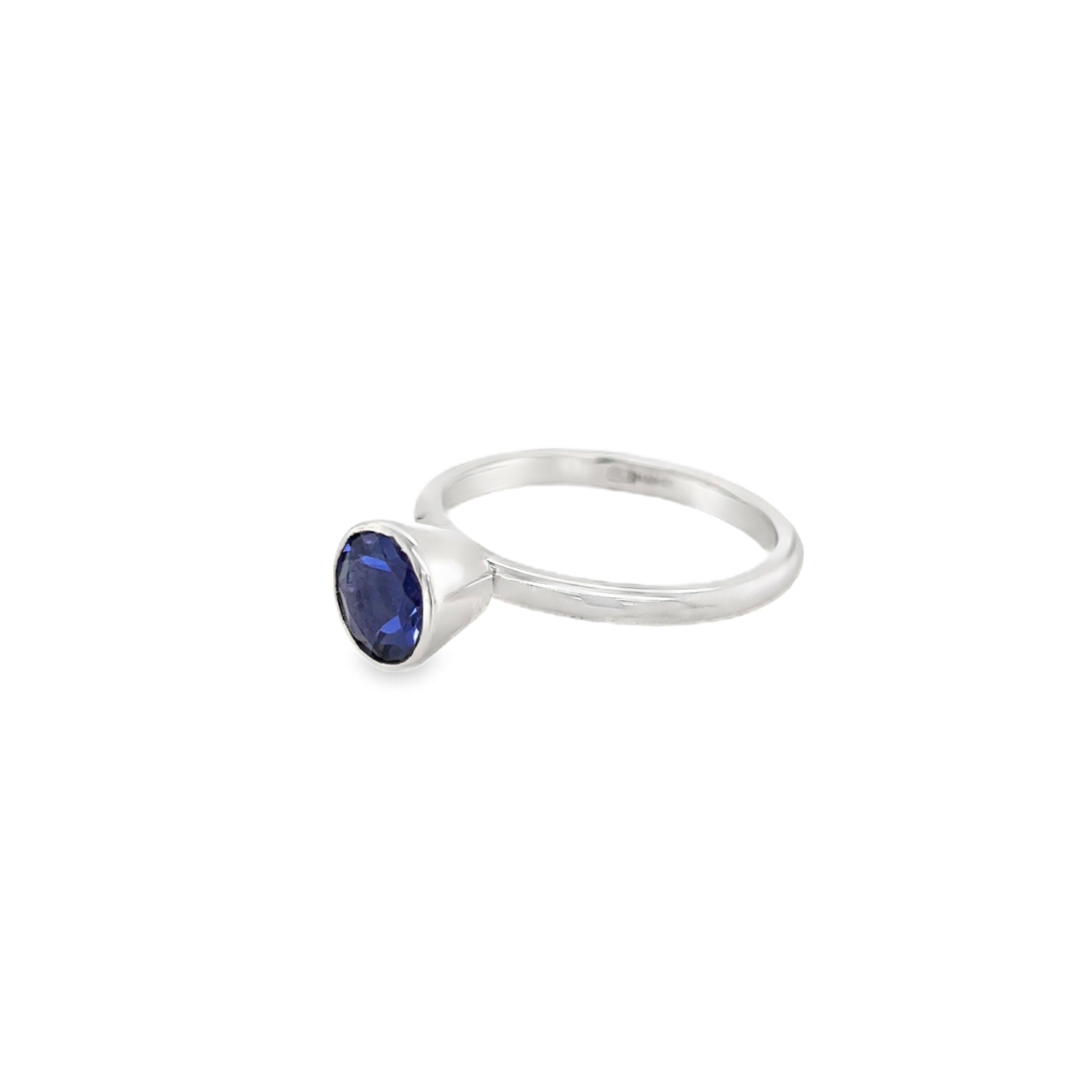 Iolite facetted sterling silver dress Ring