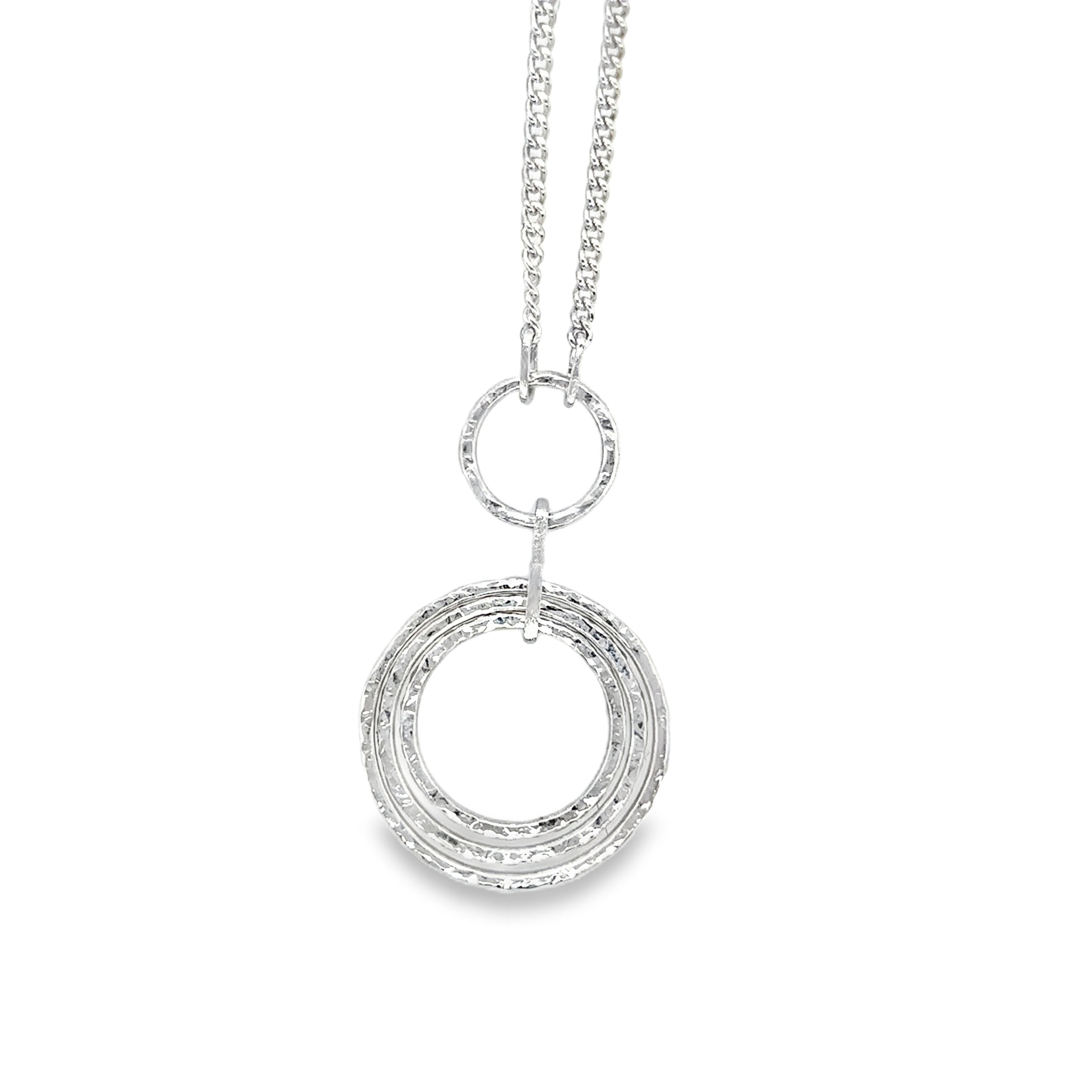 Hammer Hoop Drop Necklace