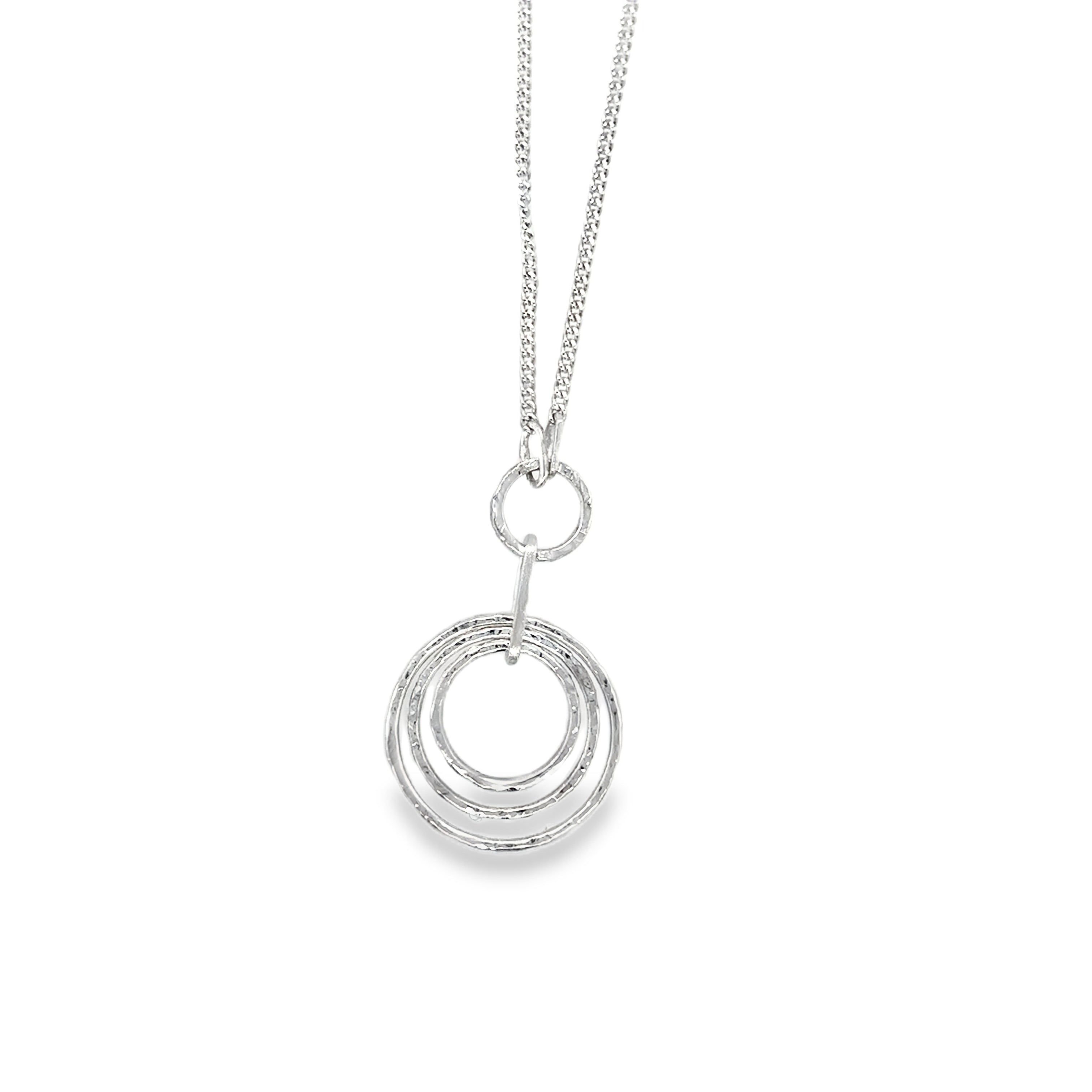 Small Hammer Hoop Drop Necklace