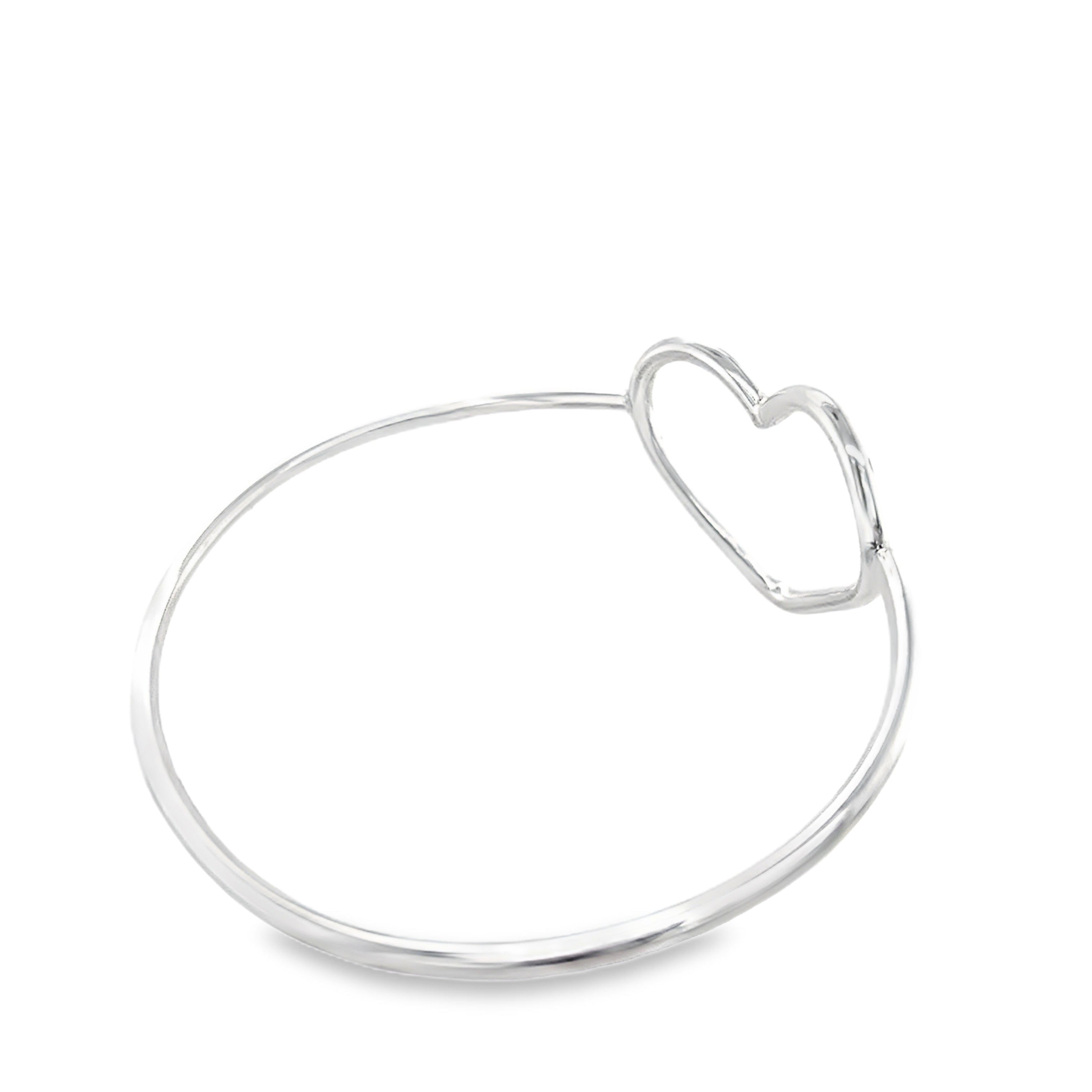 Silver flat heart Bracelet