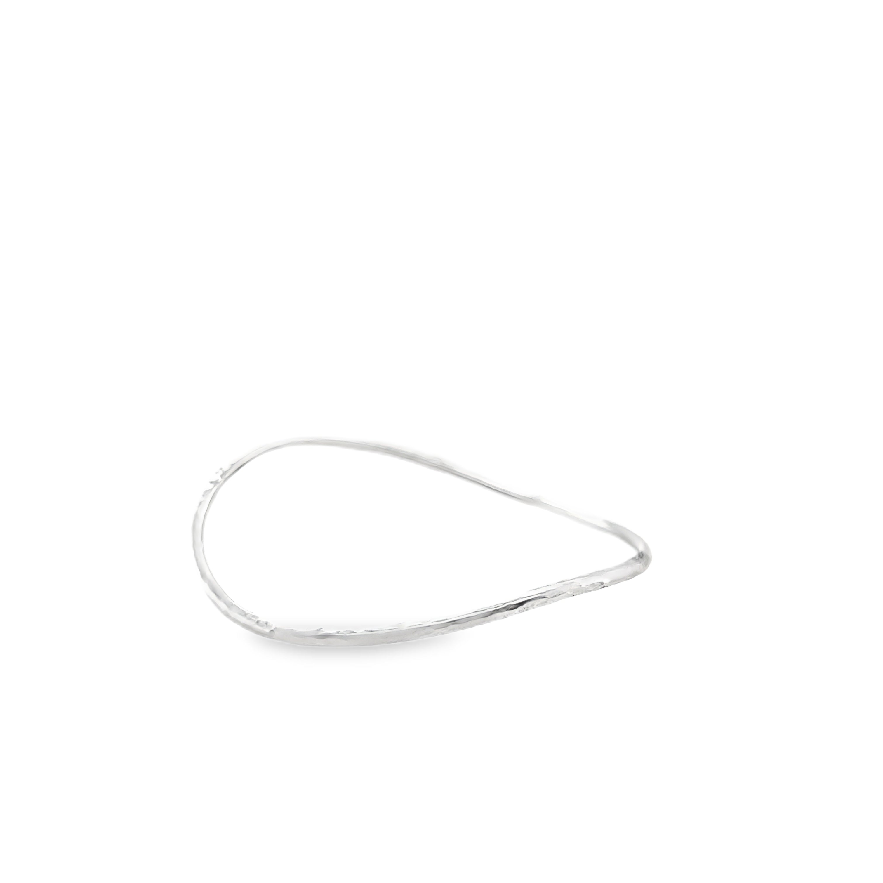 Silver oval shape wave Bangle