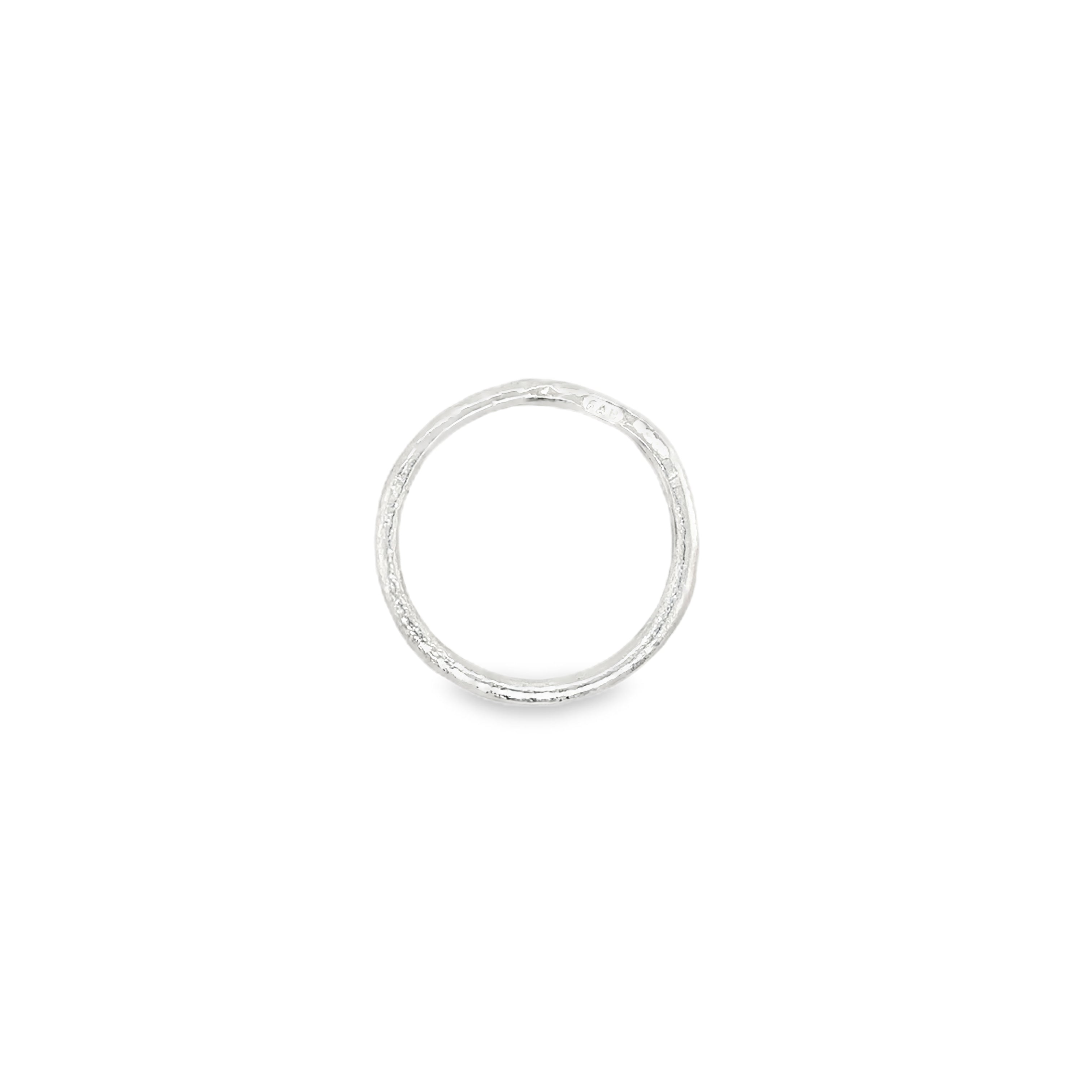 2mm melted silver ring