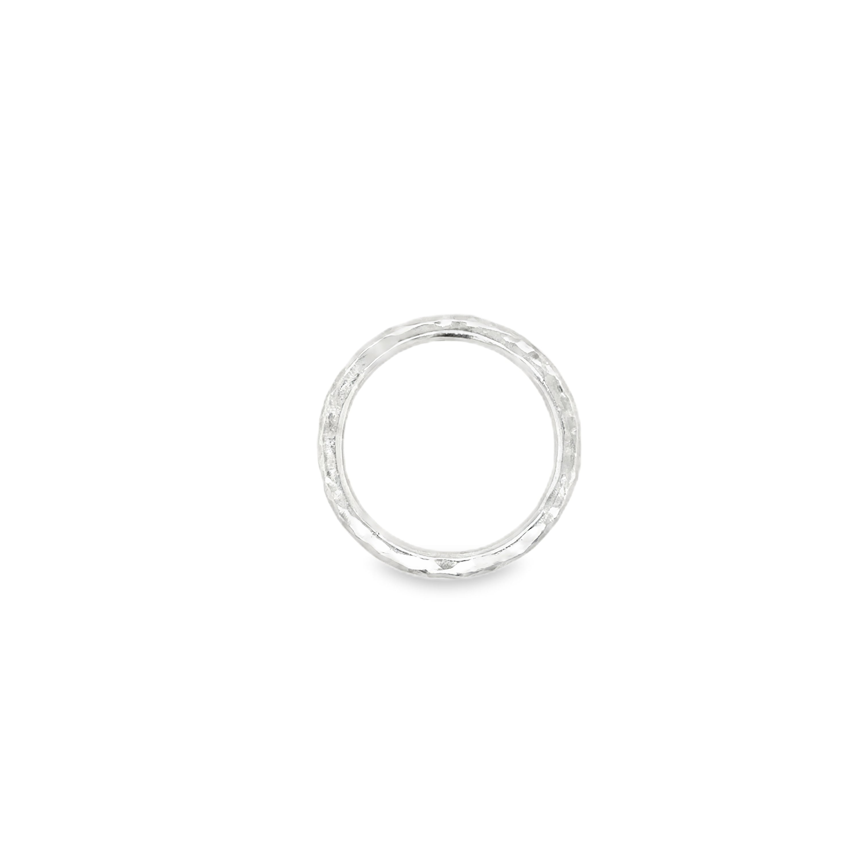 2.5mm hammered silver ring