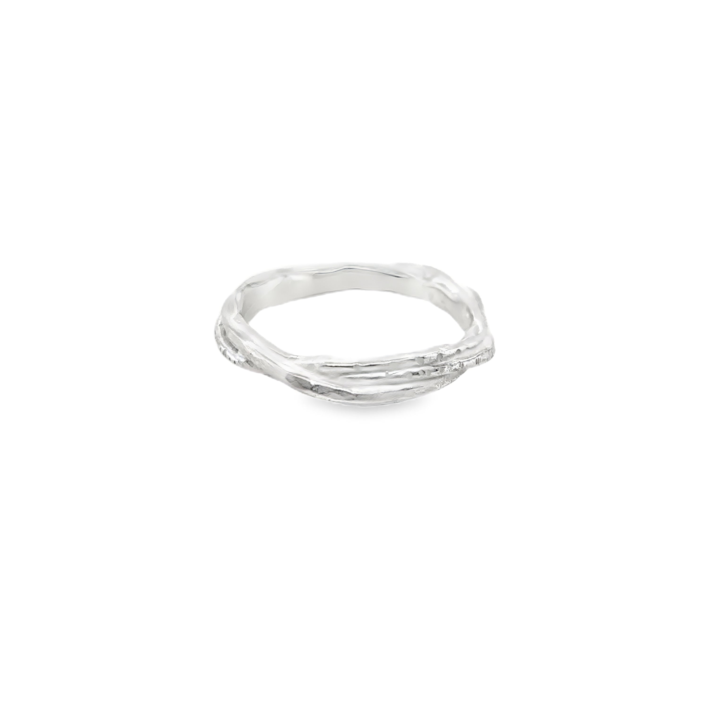 Narrow wire silver ring
