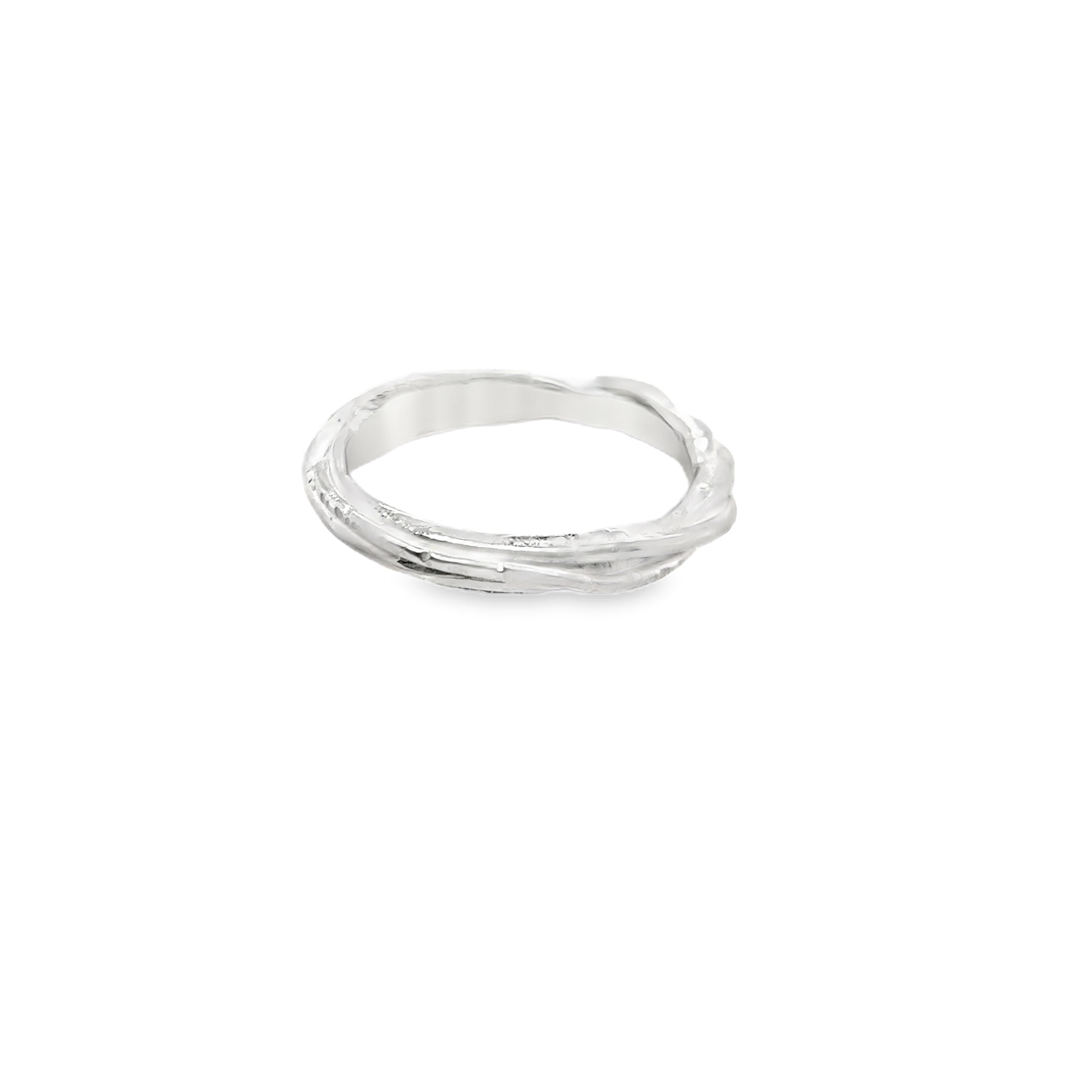 Narrow wire silver ring
