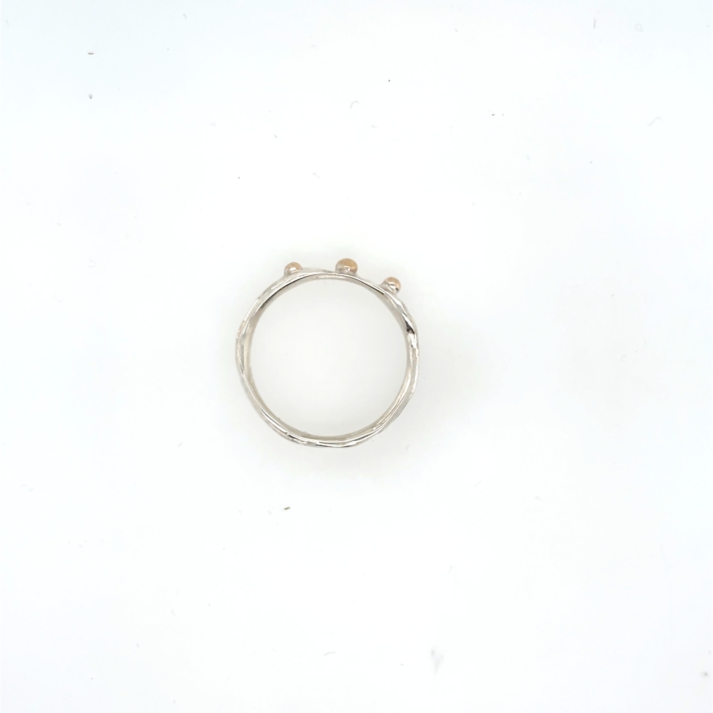 Narrow ribbon silver ring