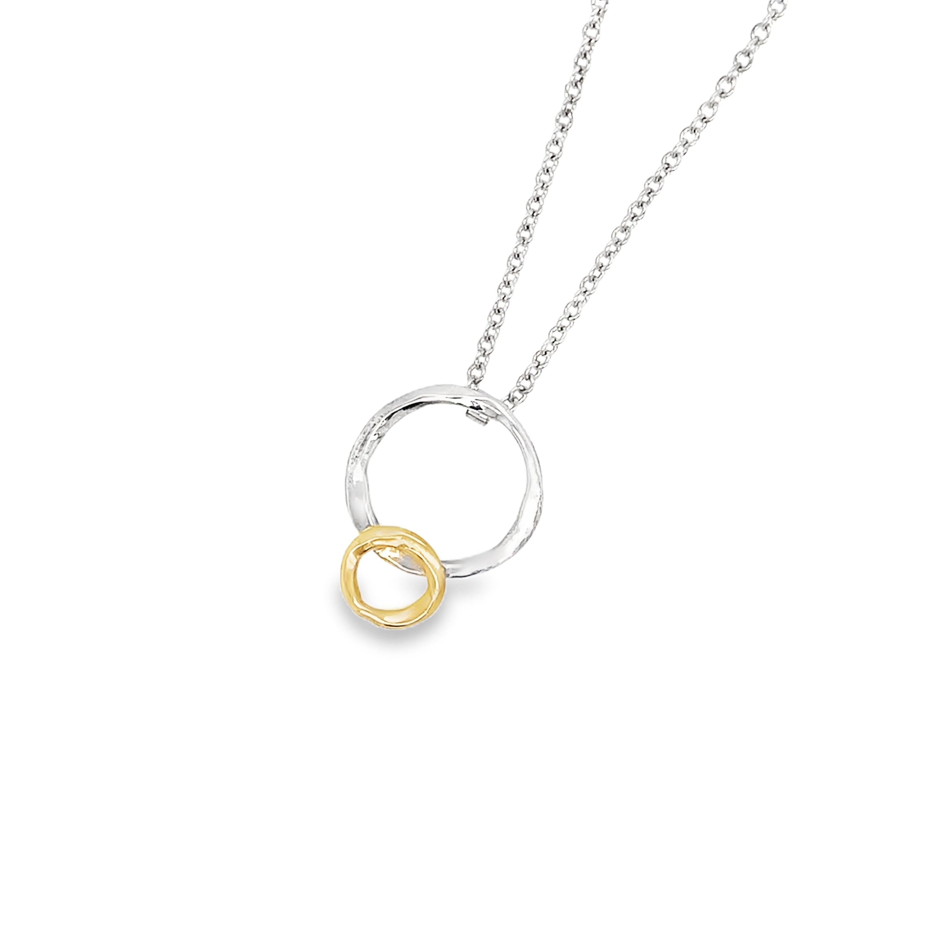 Circle with two rings Necklace