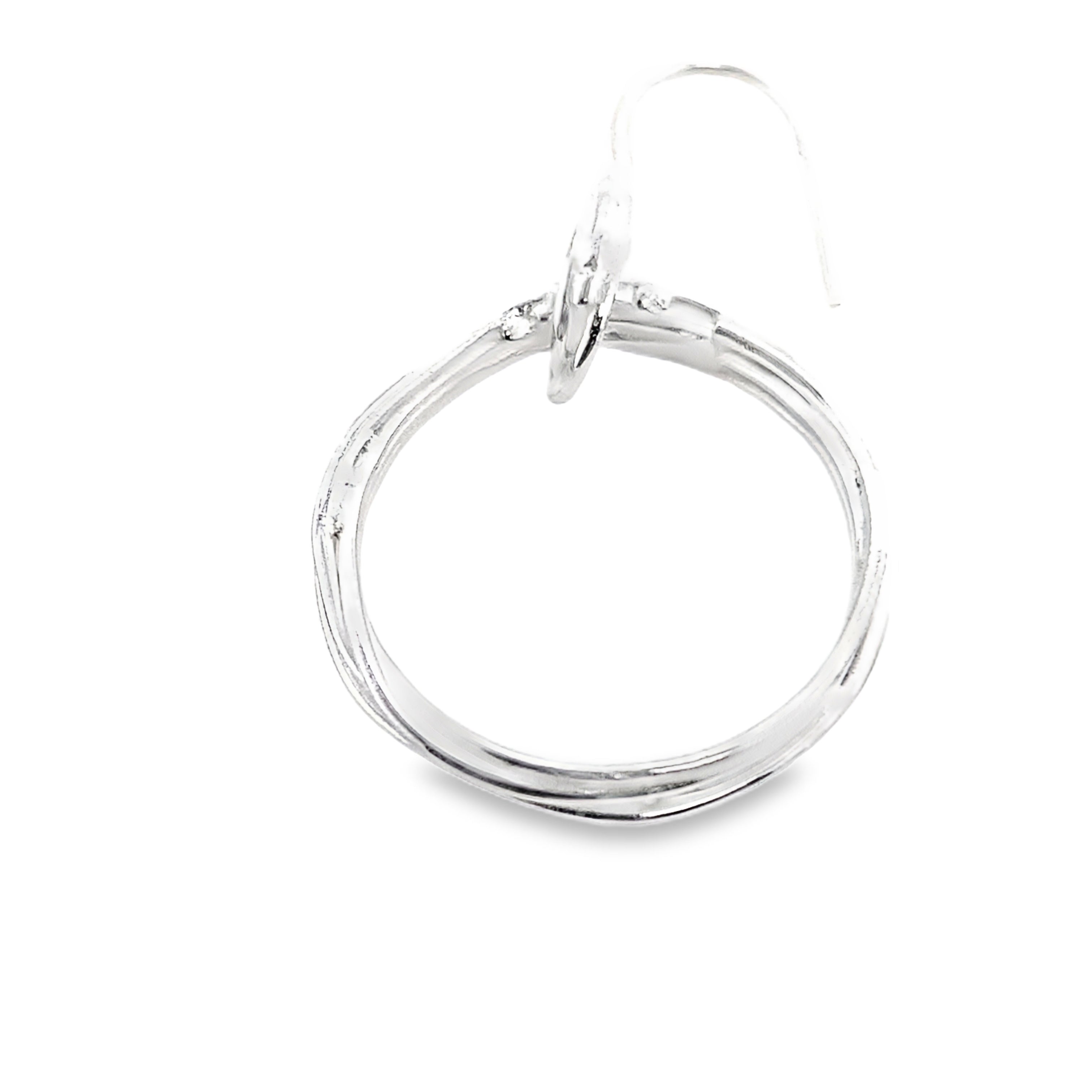 Continuous Round Wrap Silver Earrings