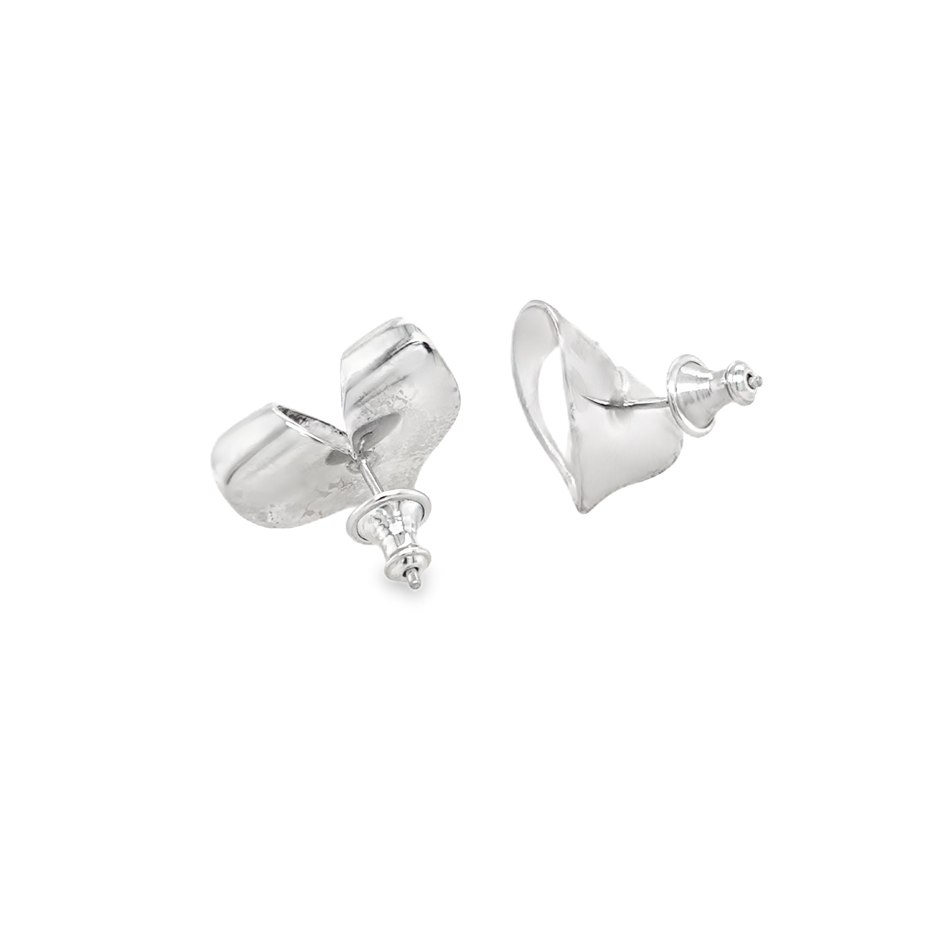 Big heart stud earrings