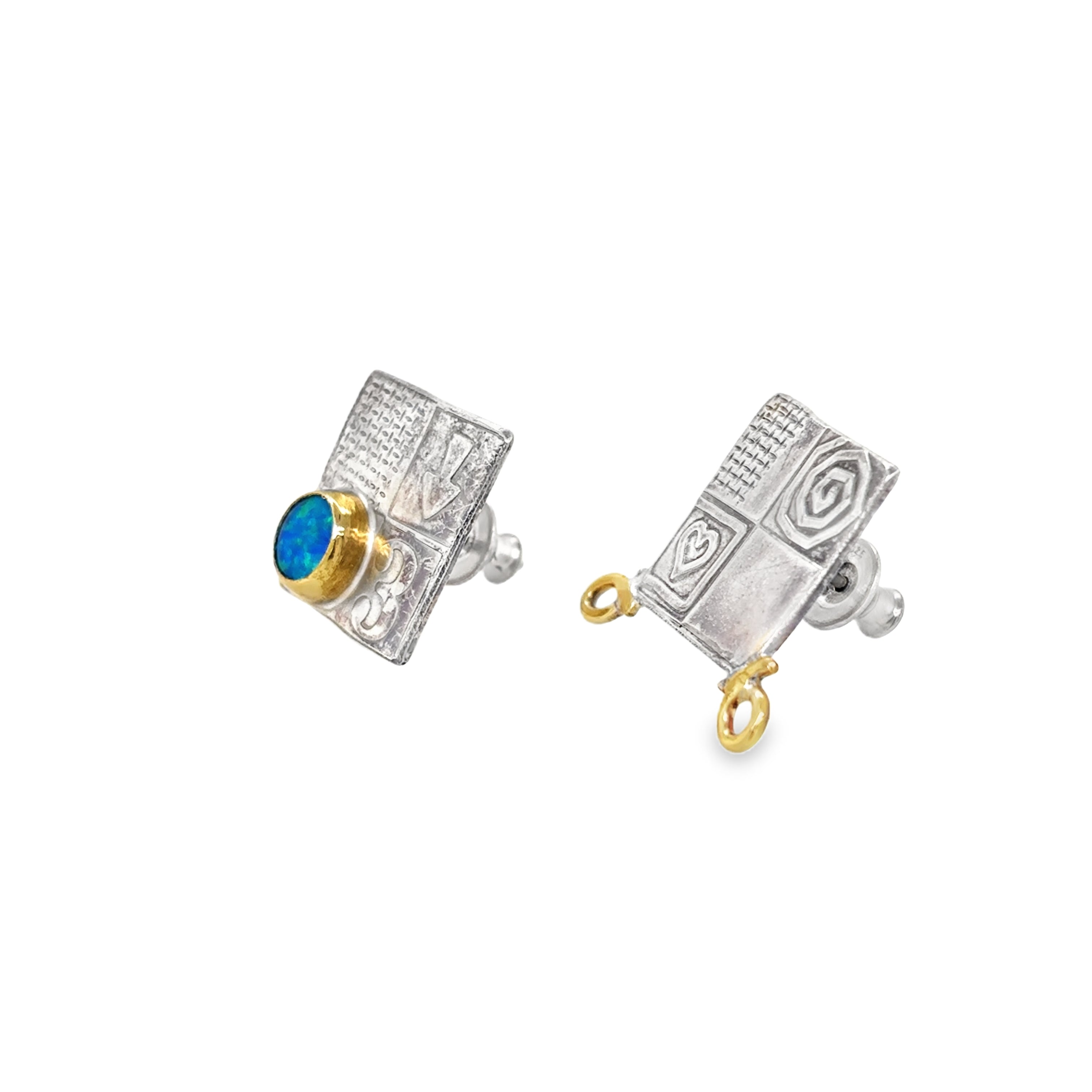 Large asymmetrical stud Earrings