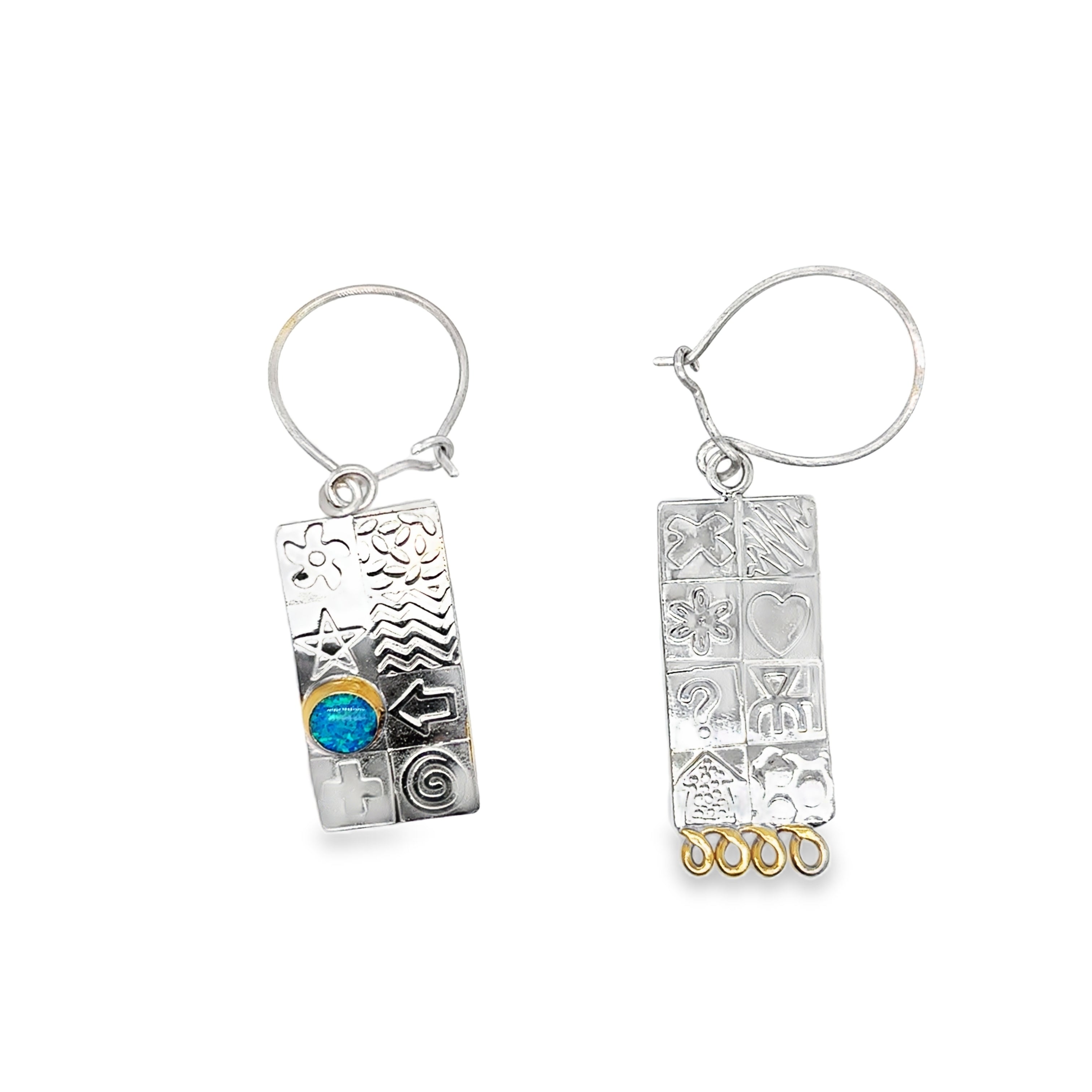 Large asymmetrical earrings
