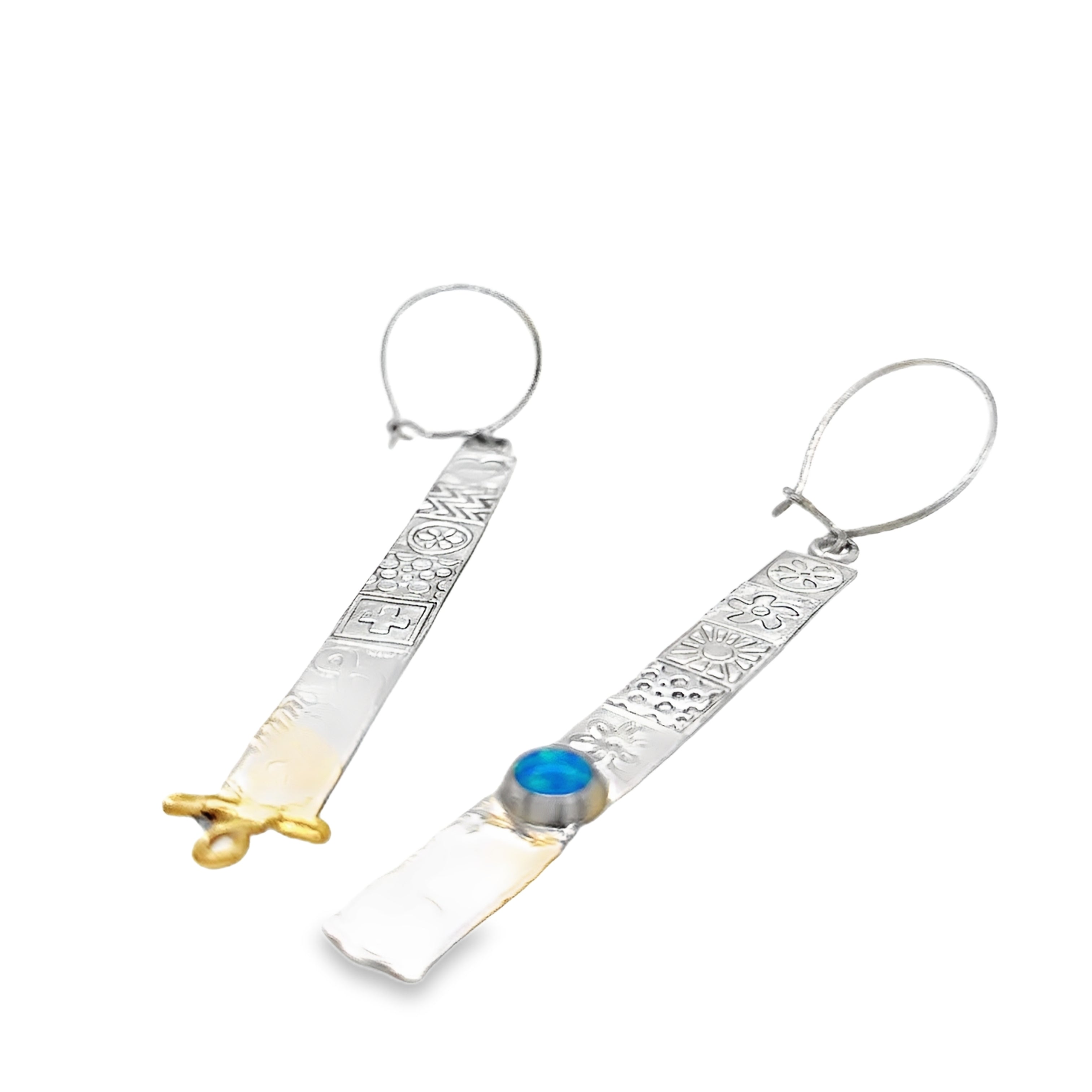 Extra long asymmetrical Stud earrings