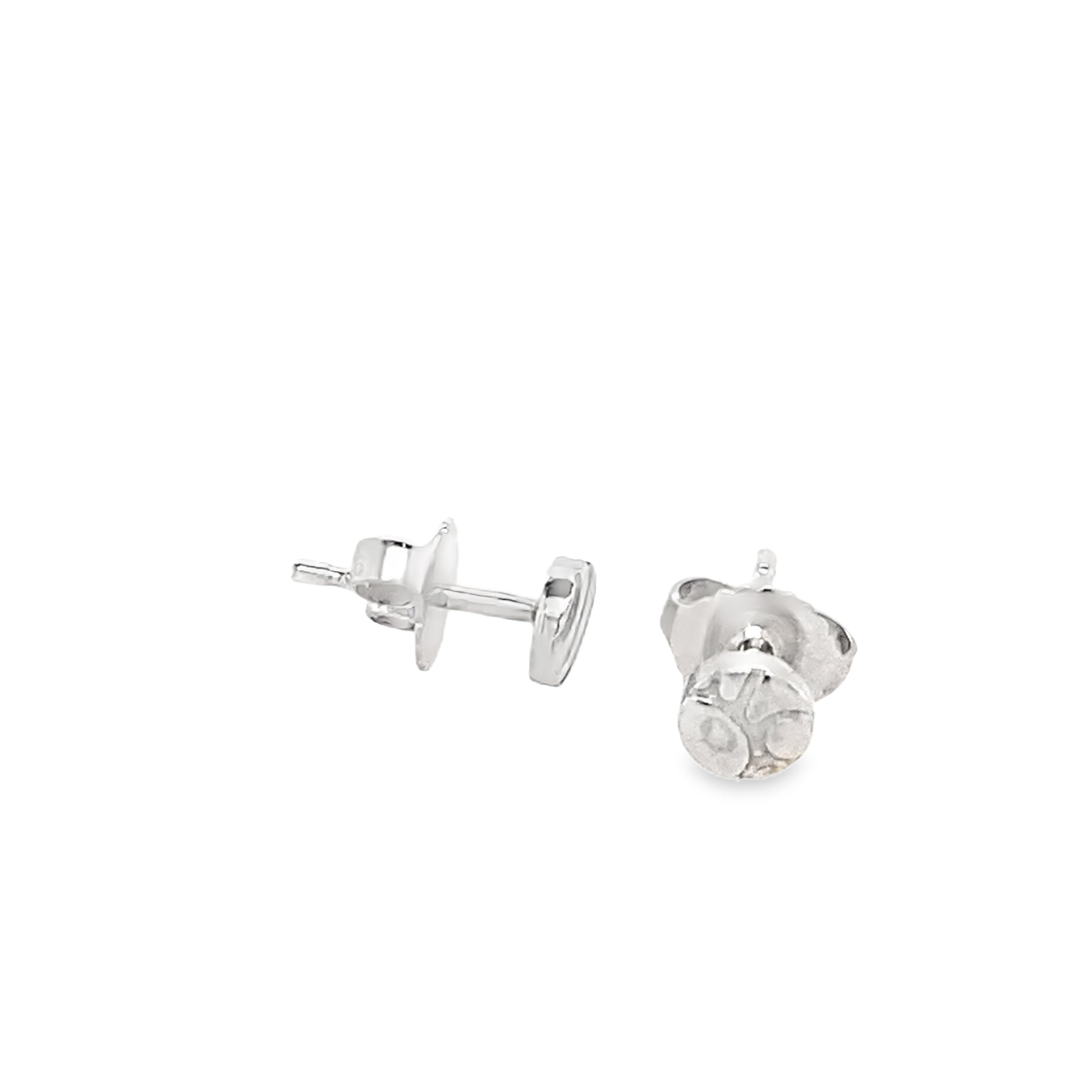 Bubbles and lines small round silver studs