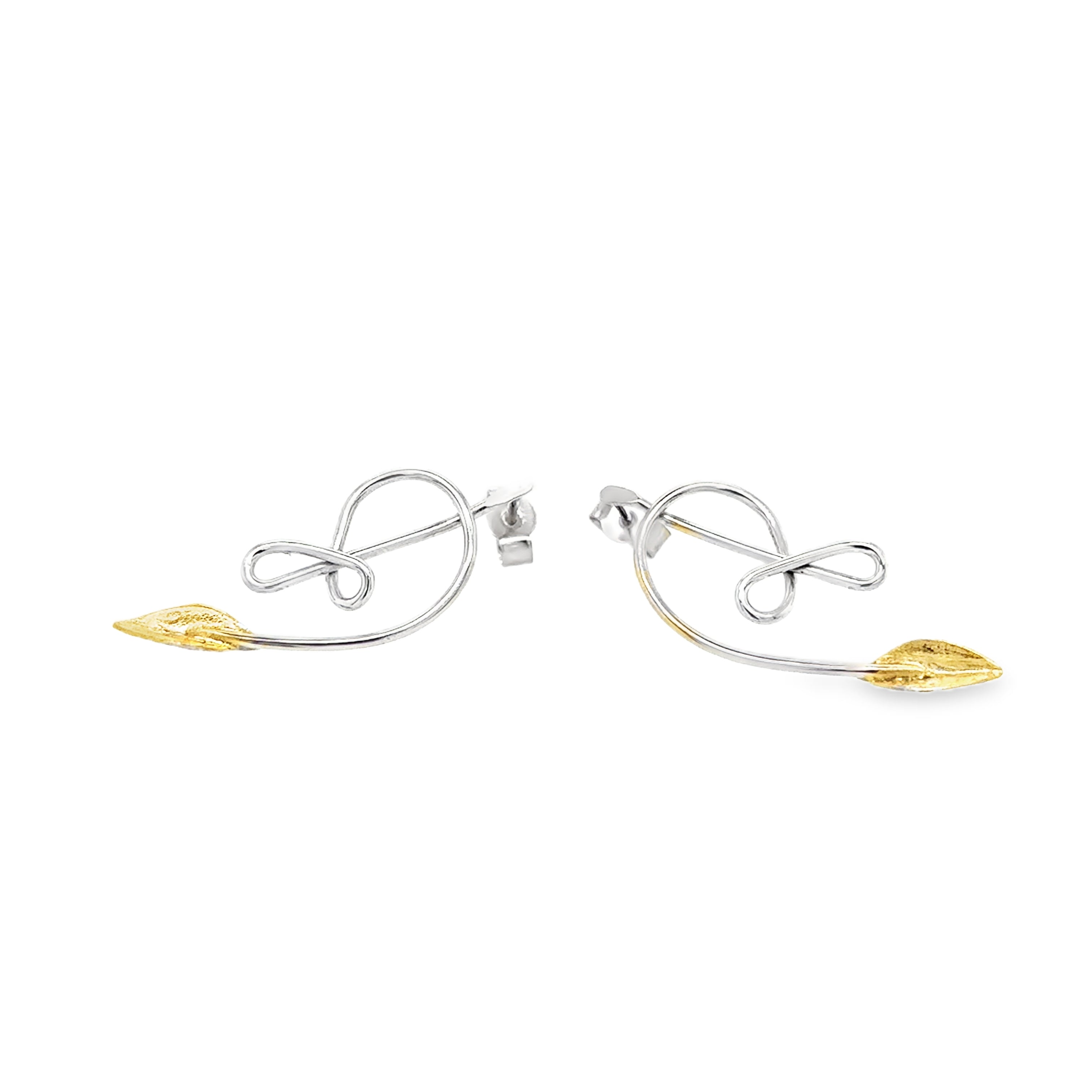 Botanic knot stud earrings
