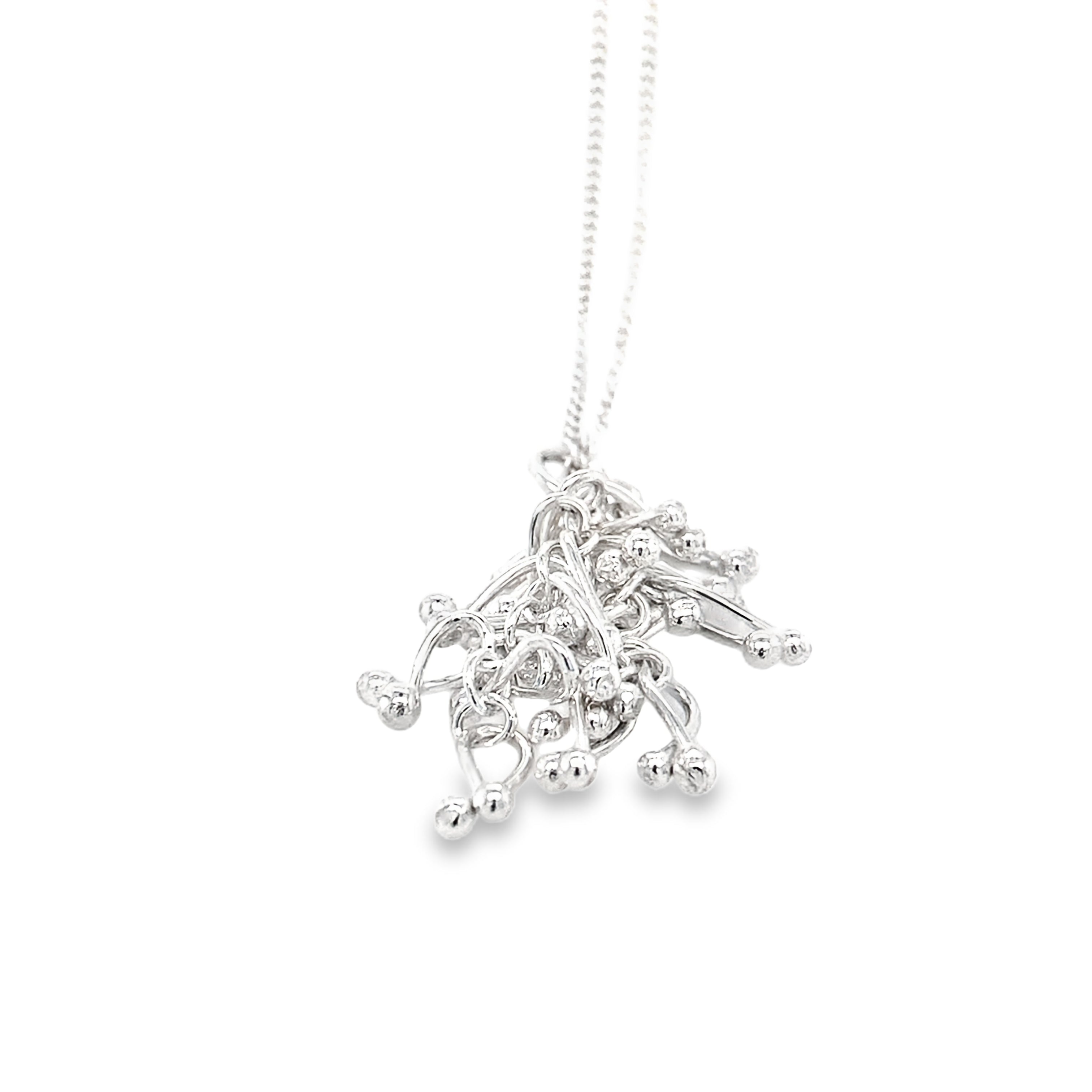 Textured round bottom wrap silver Necklace
