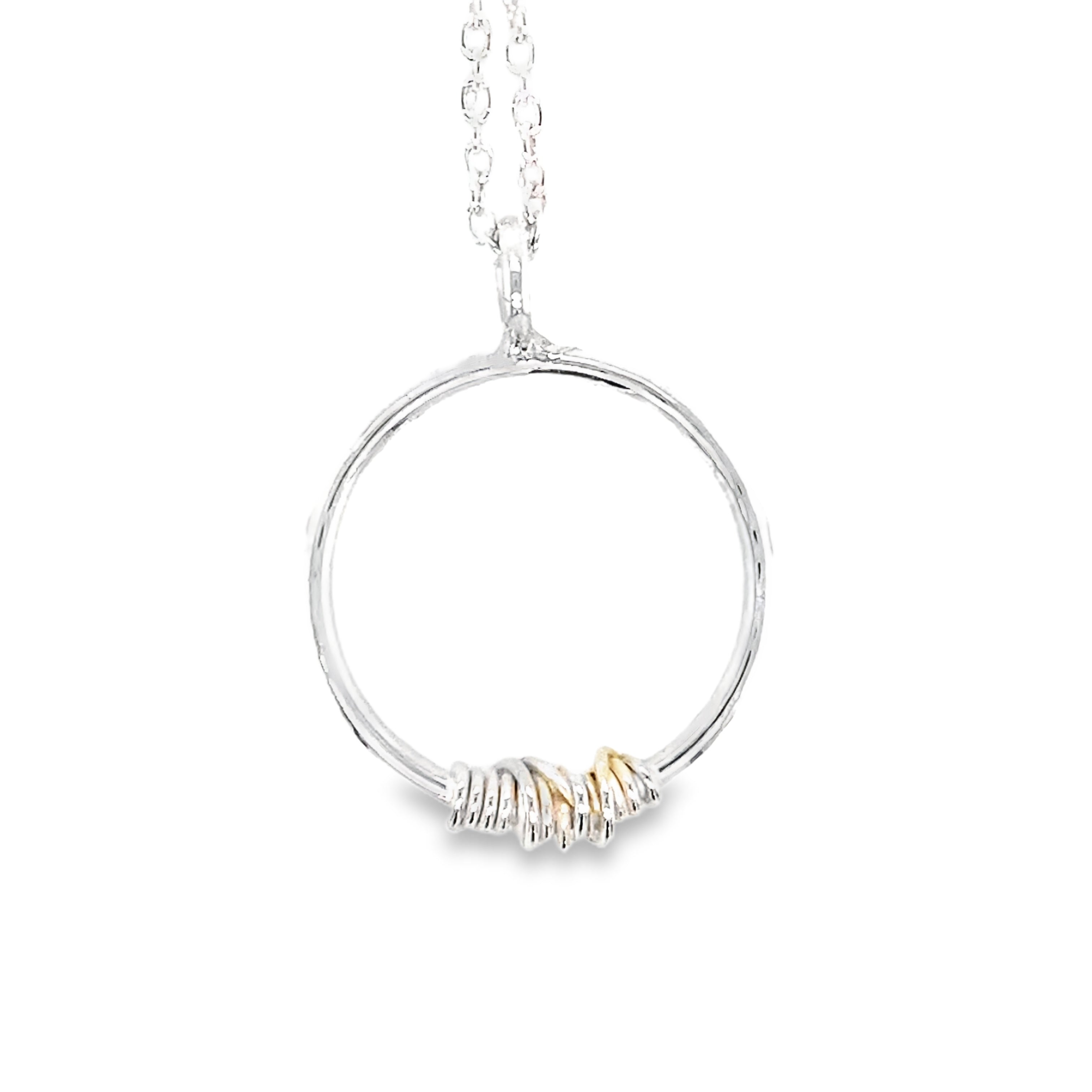 Droplets Twist double ten silver Necklace