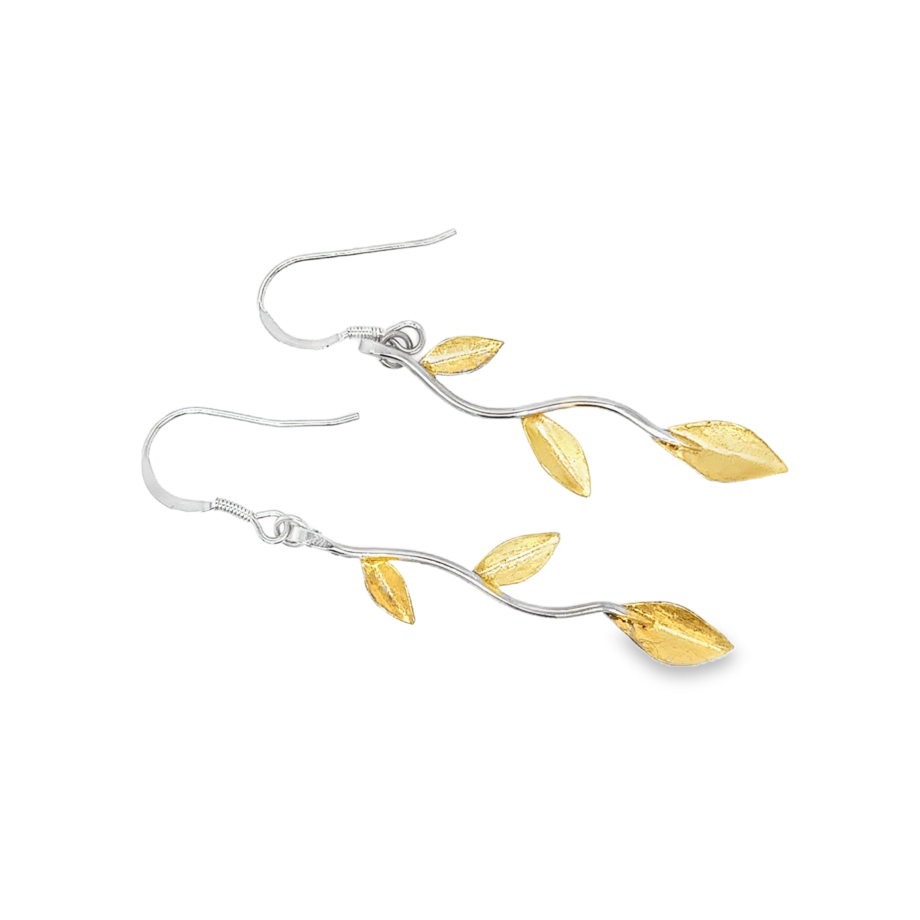 Botanic Laurel leaf earrings
