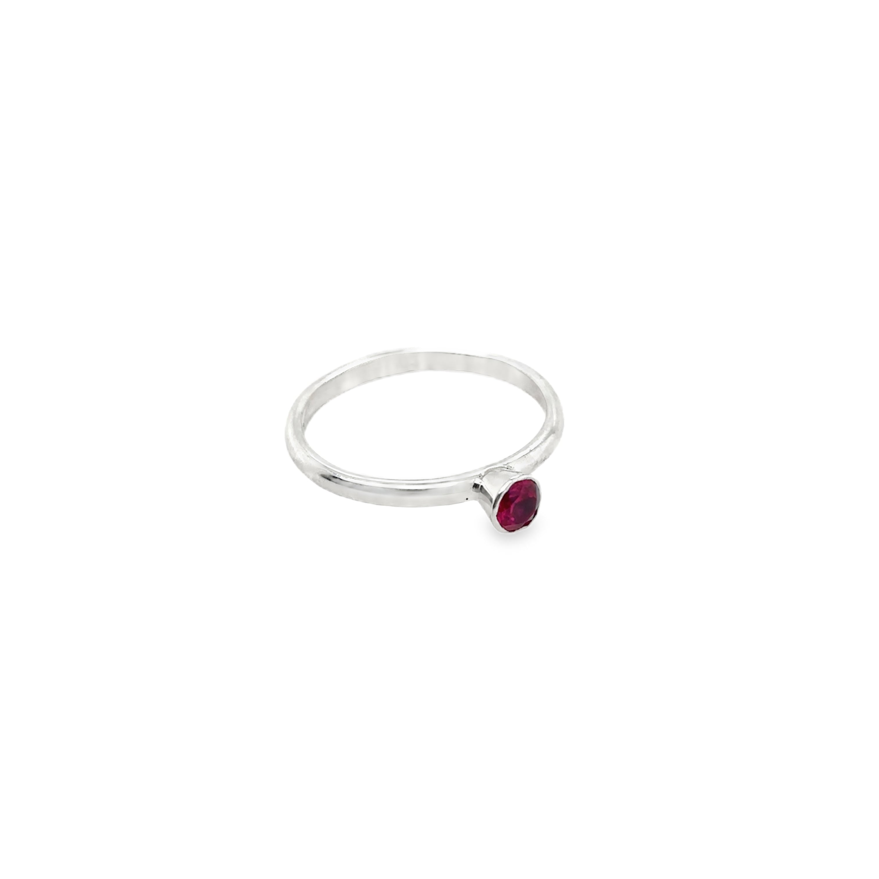 July Ruby Birthstone Ring