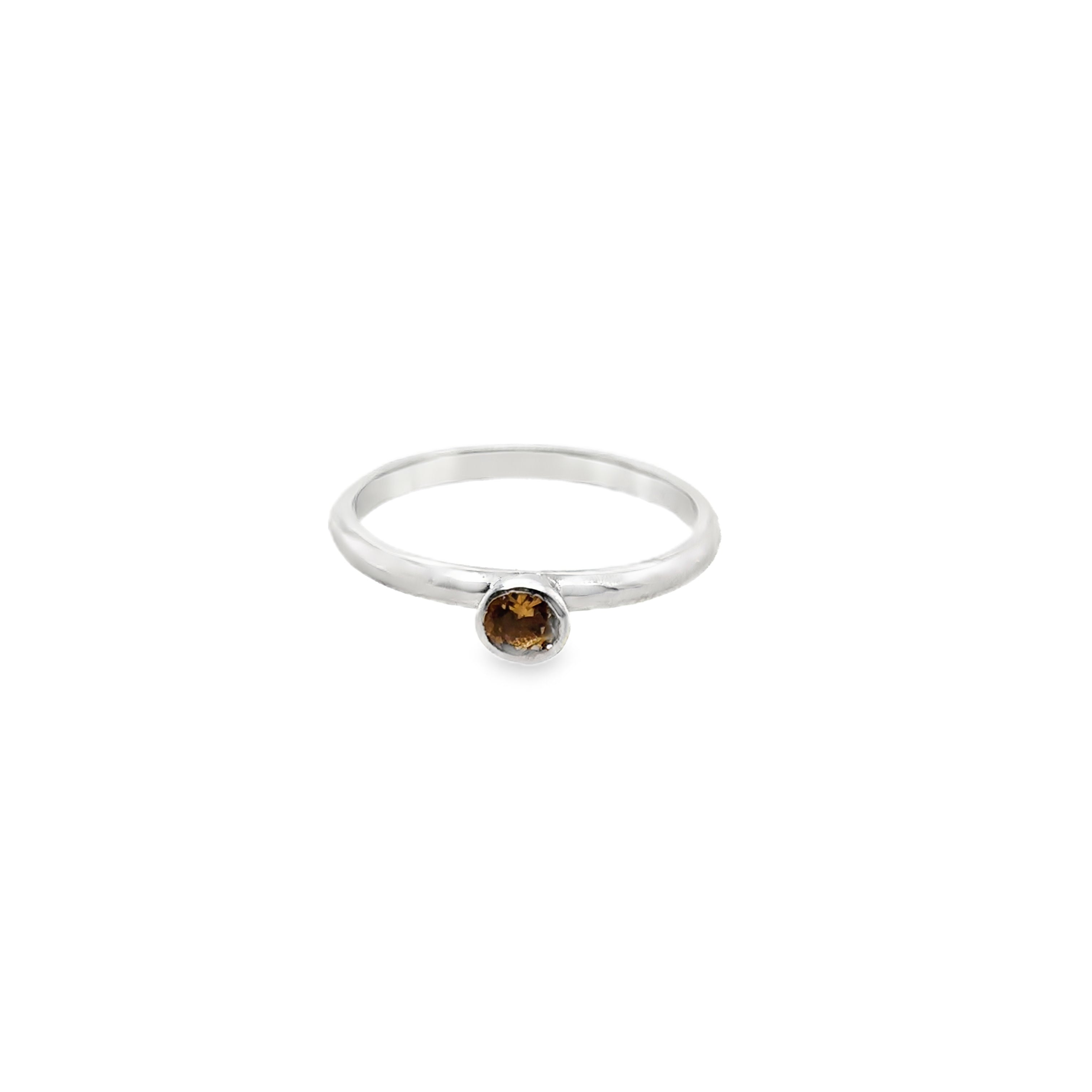 November Citrine Birthstone Ring