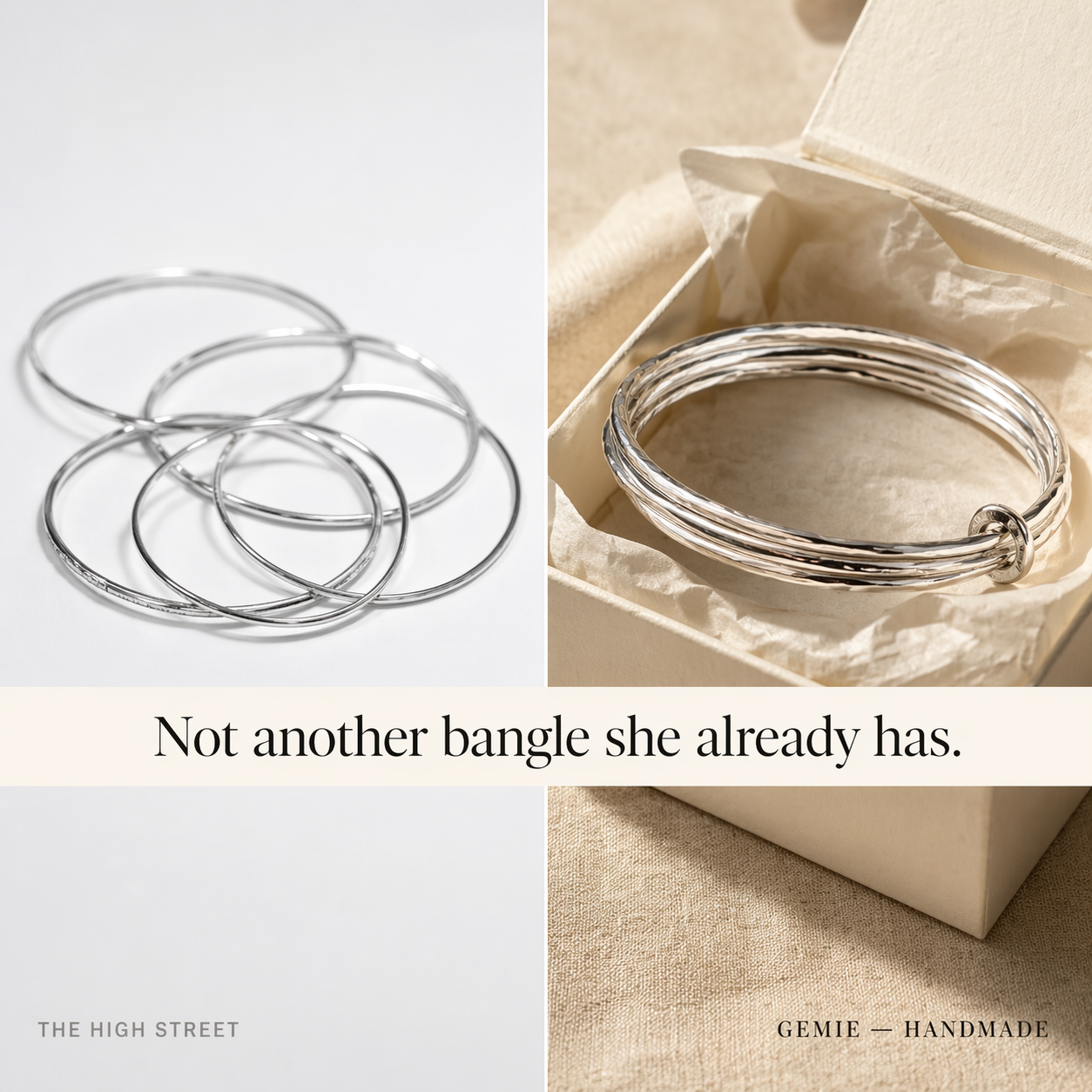 Ripple Multi Bangle All Silver