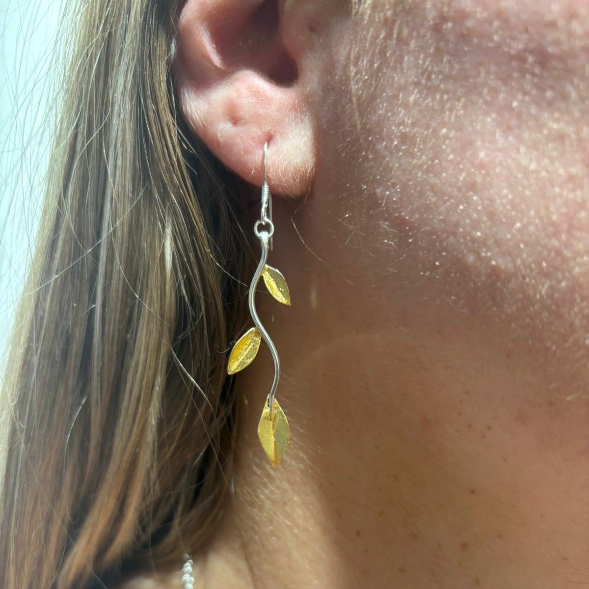 Botanic Laurel leaf earrings