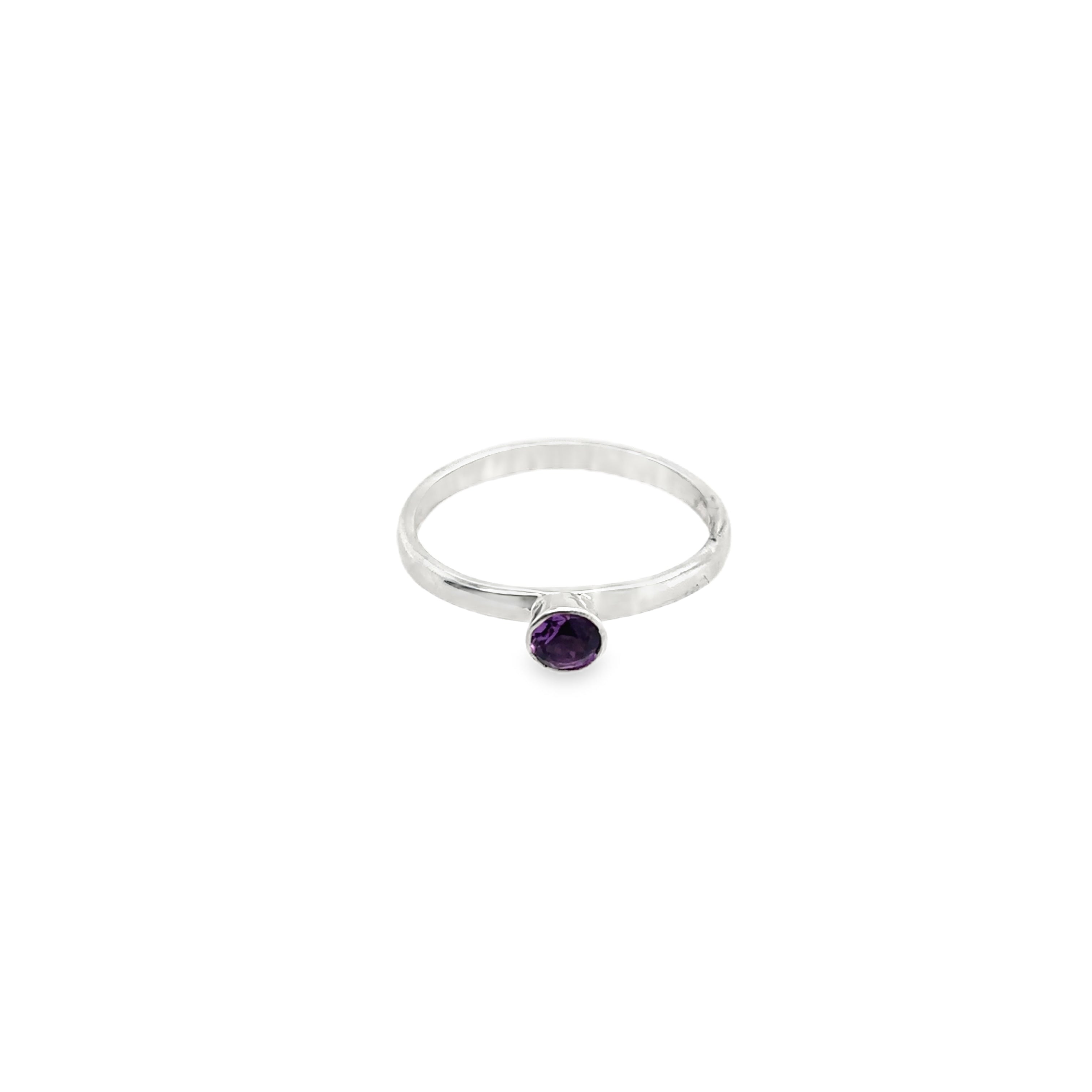 February Amethyst Birthstone Ring