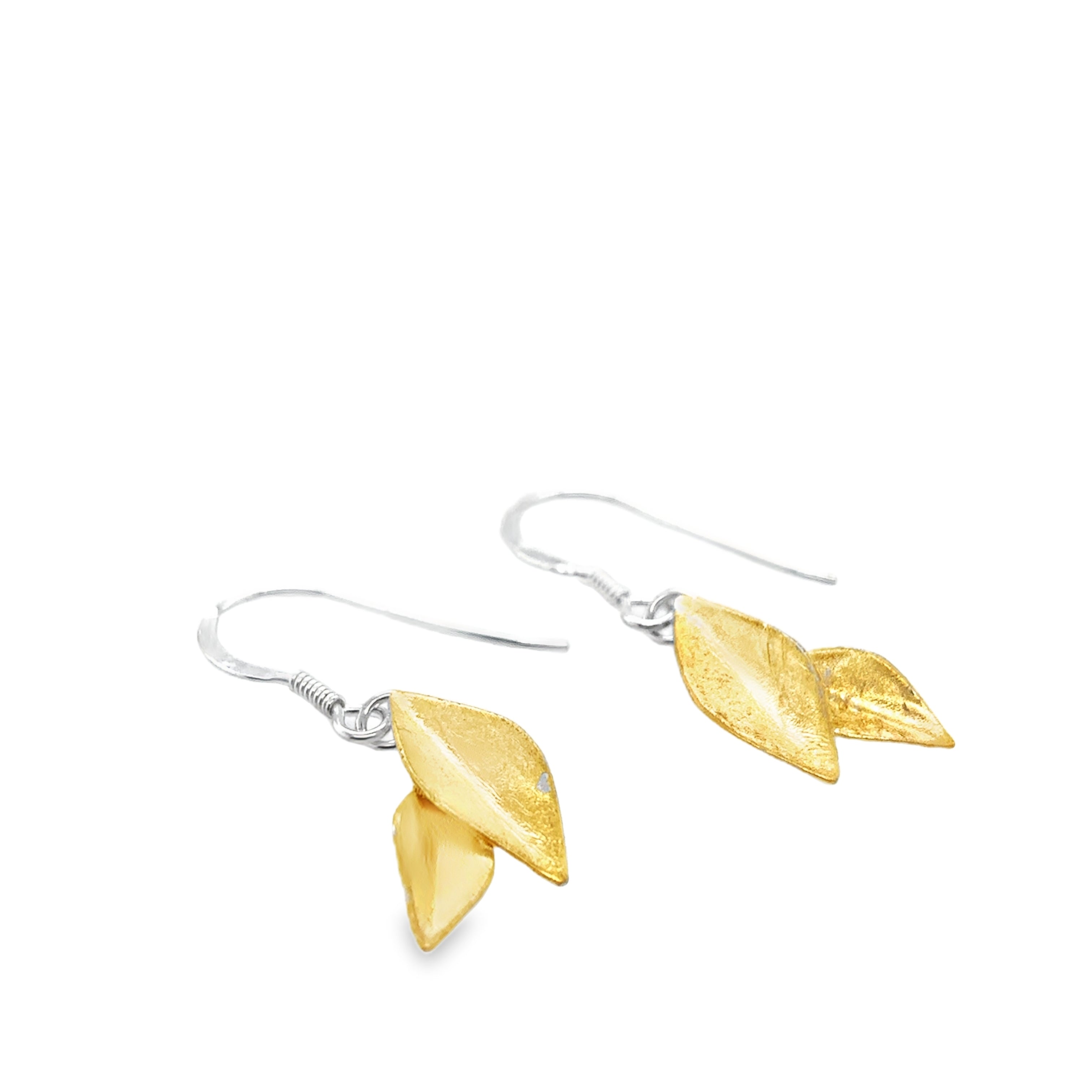 Botanic two leaf earrings