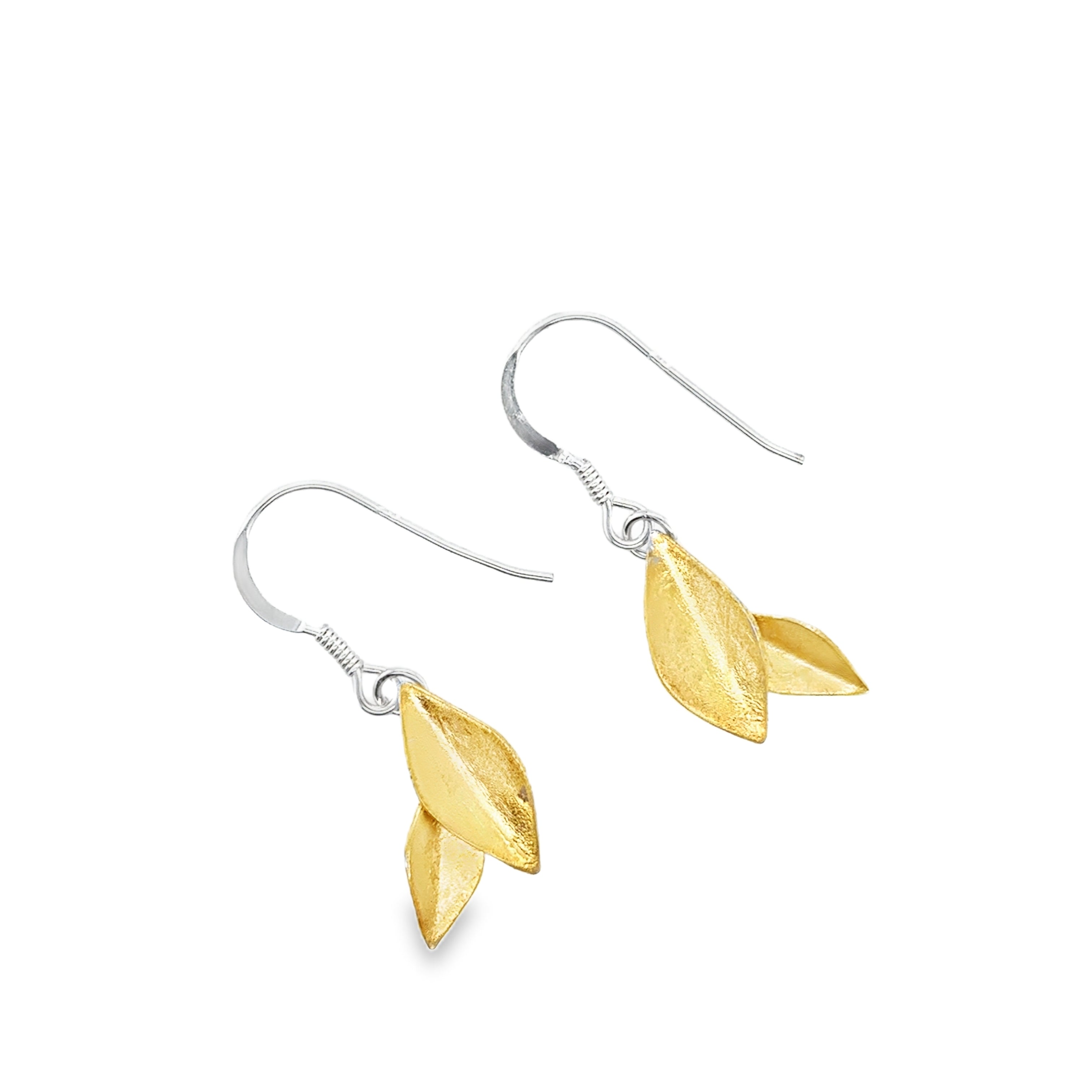 Botanic two leaf earrings