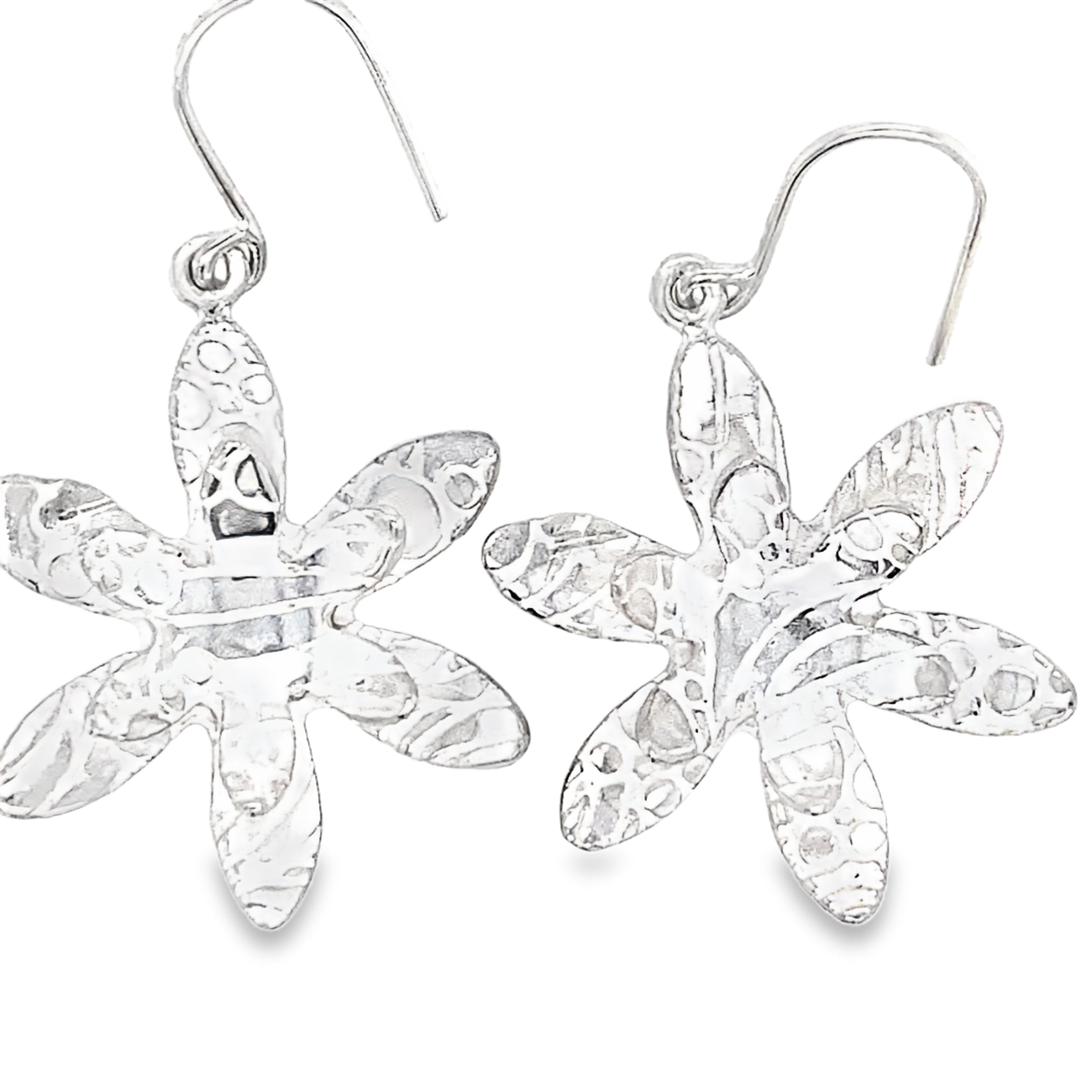 Flower 9+6 silver drops Earrings