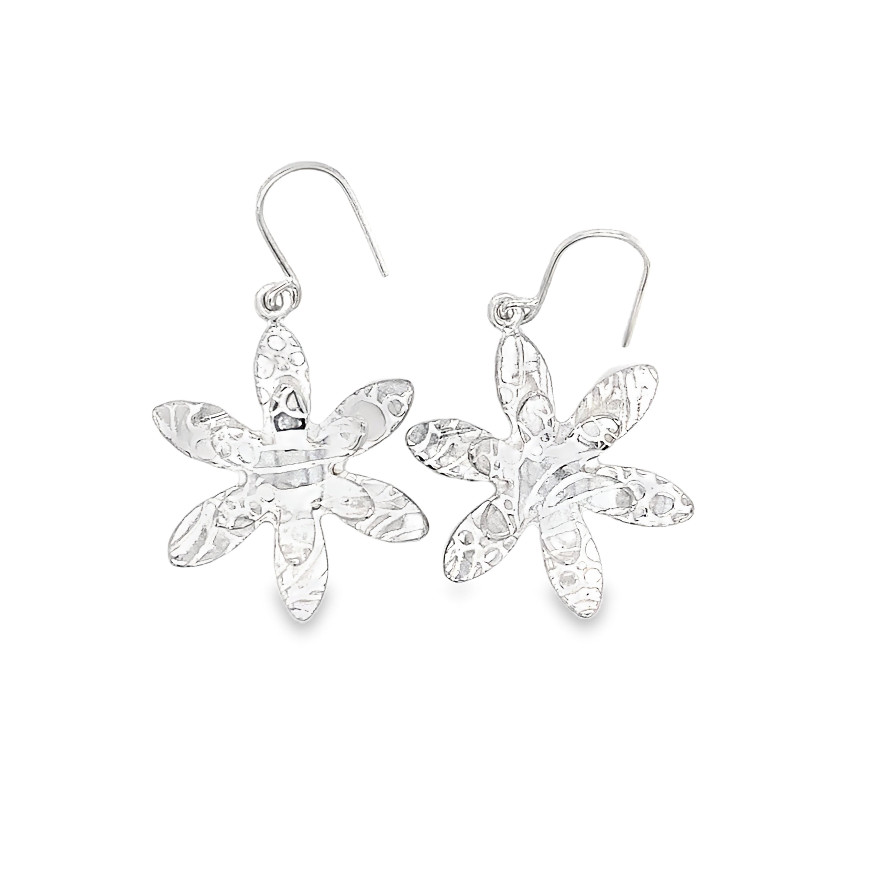 Flower 9+6 silver drops Earrings