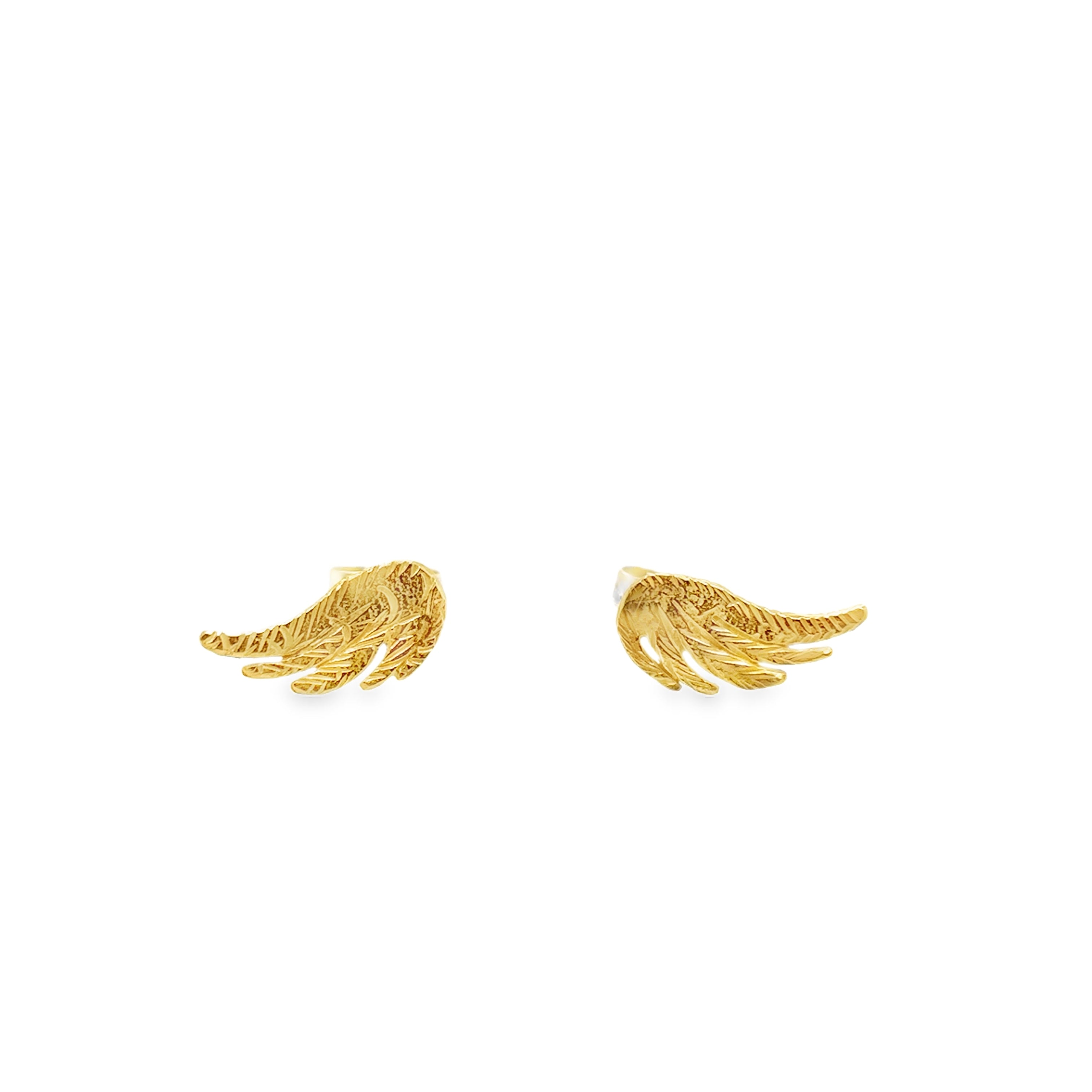 Small silver angelwing stud Earrings