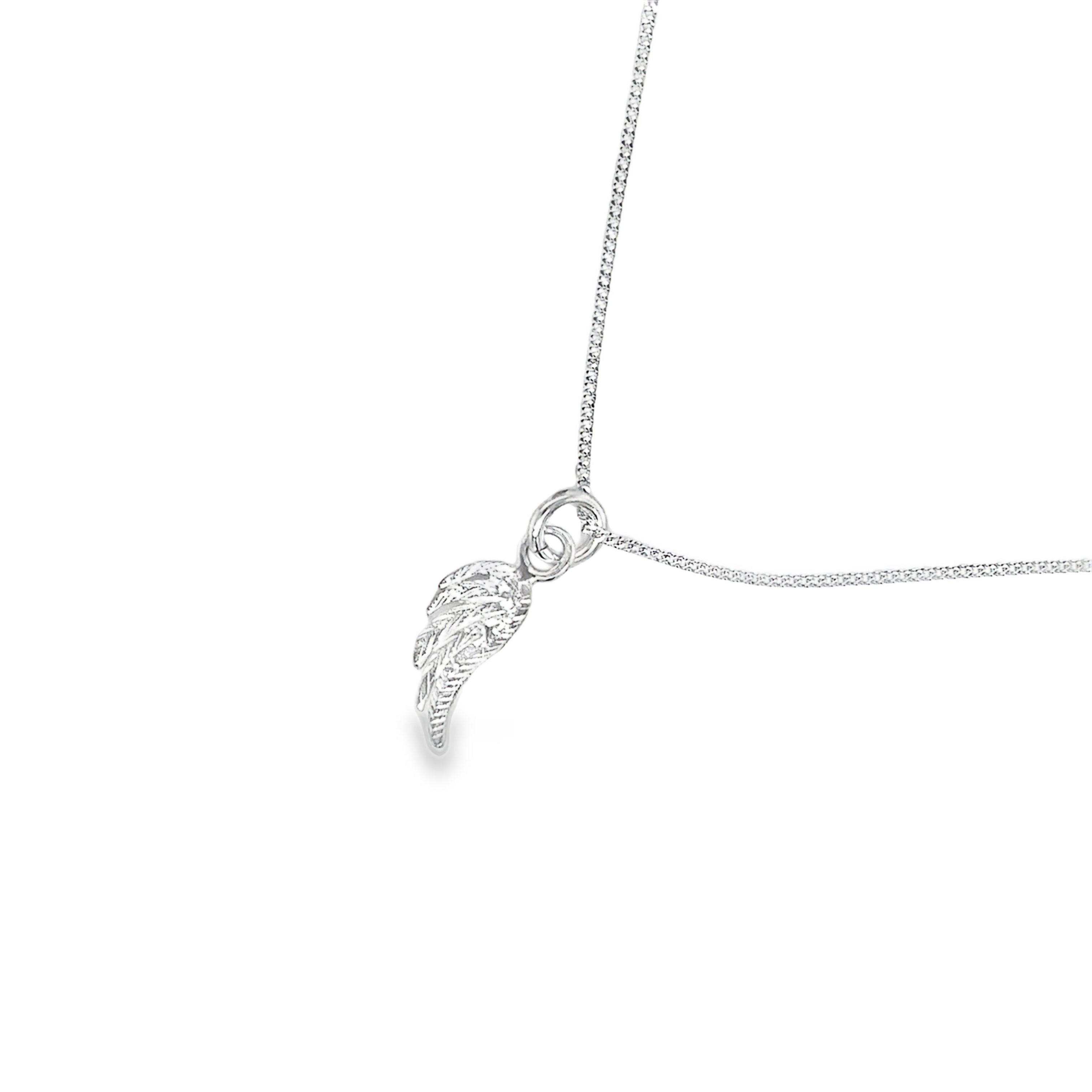 Small silver angelwing Necklace