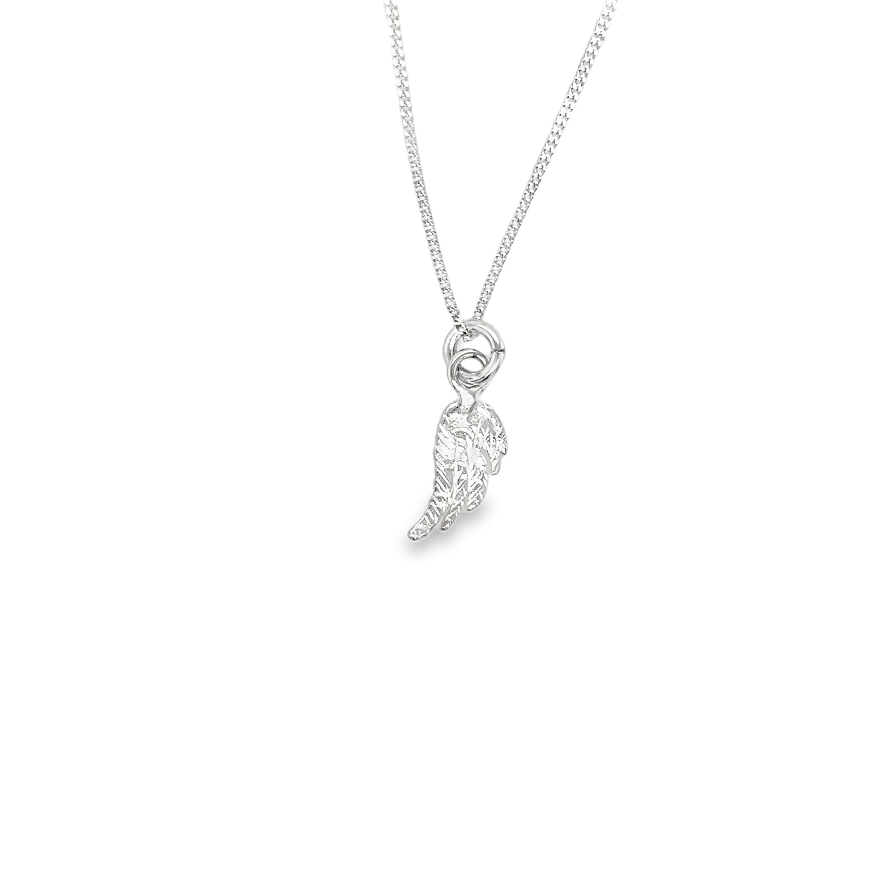 Small silver angelwing Necklace