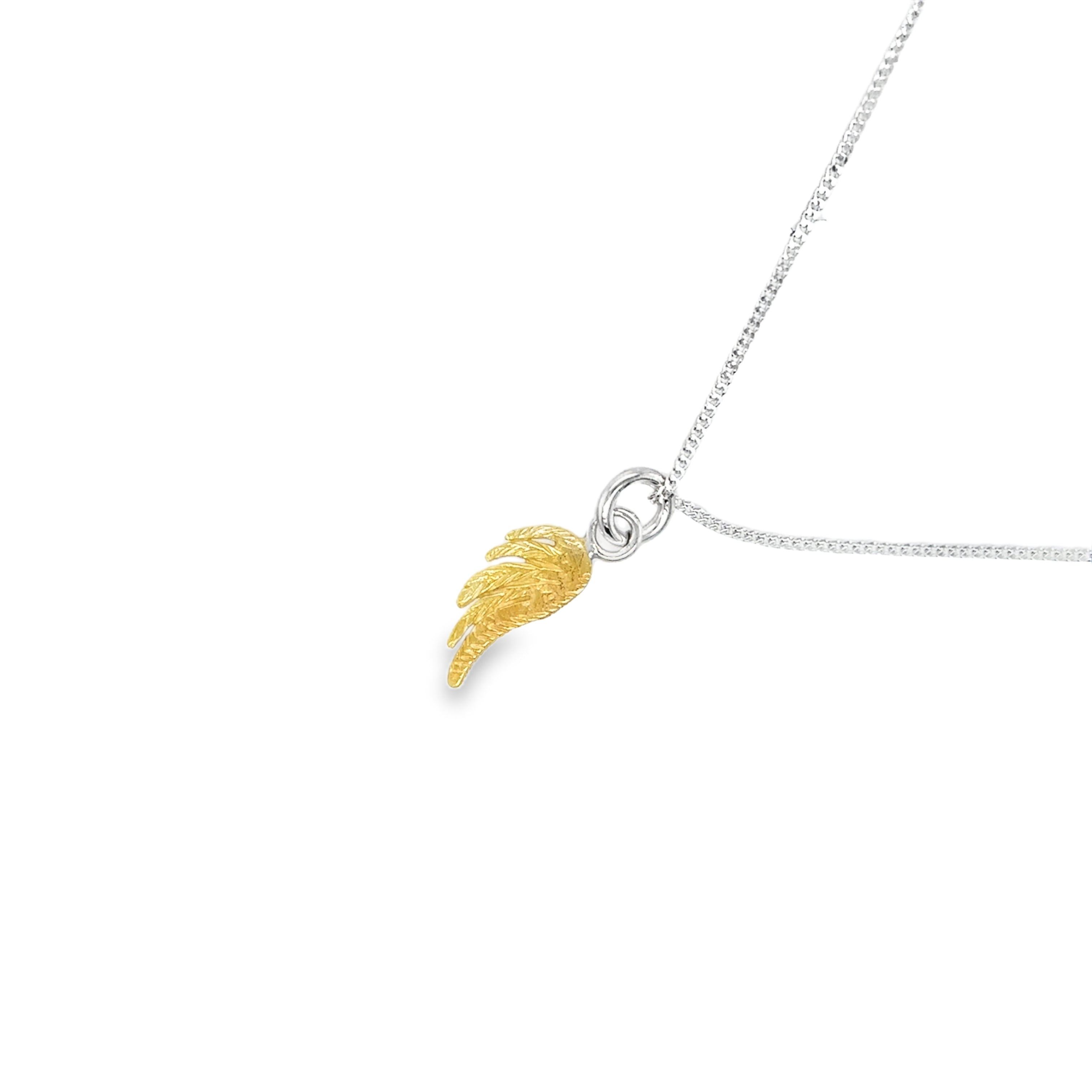 Small silver Gold Plated angelwing Necklace
