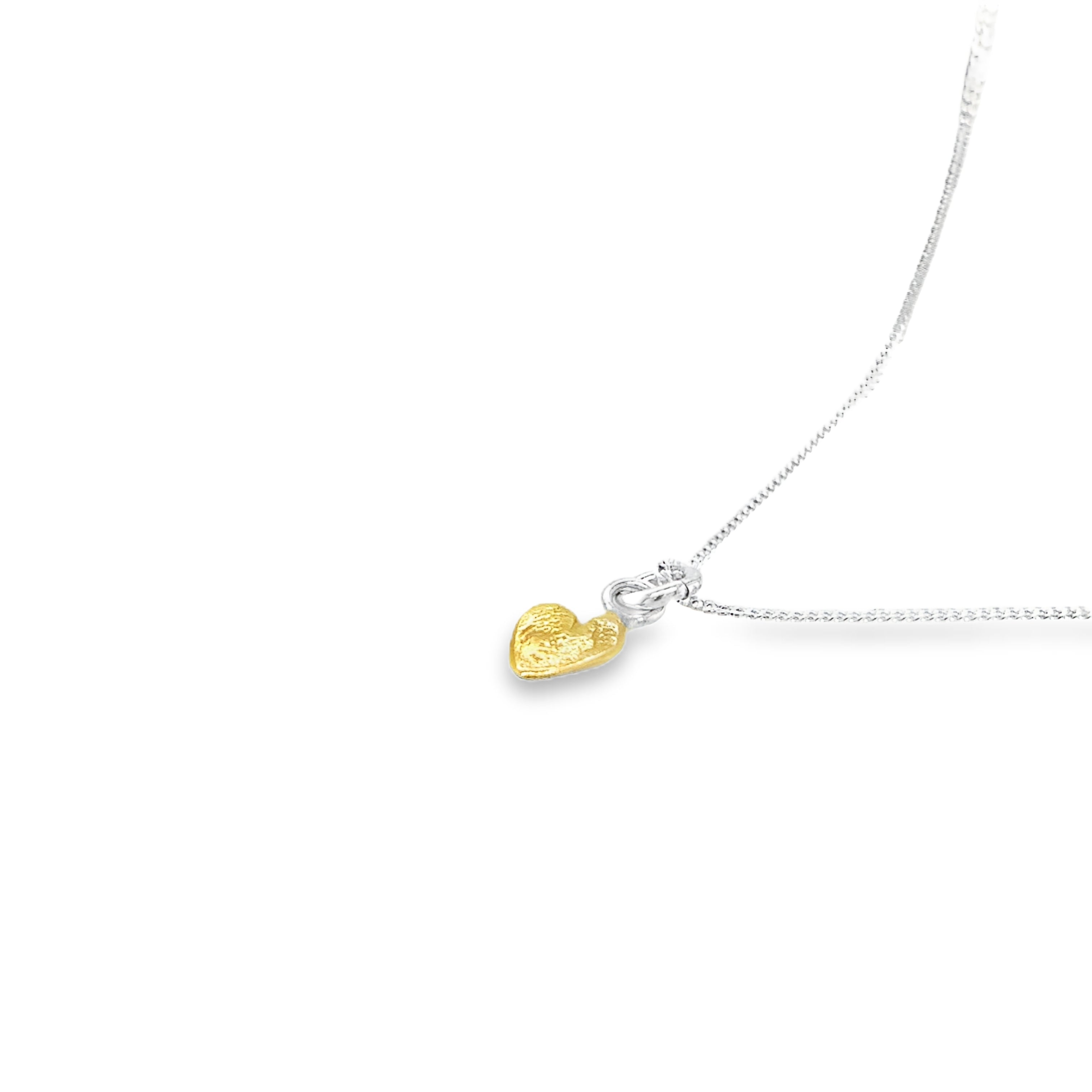Small silver and  gold plated heart Necklace