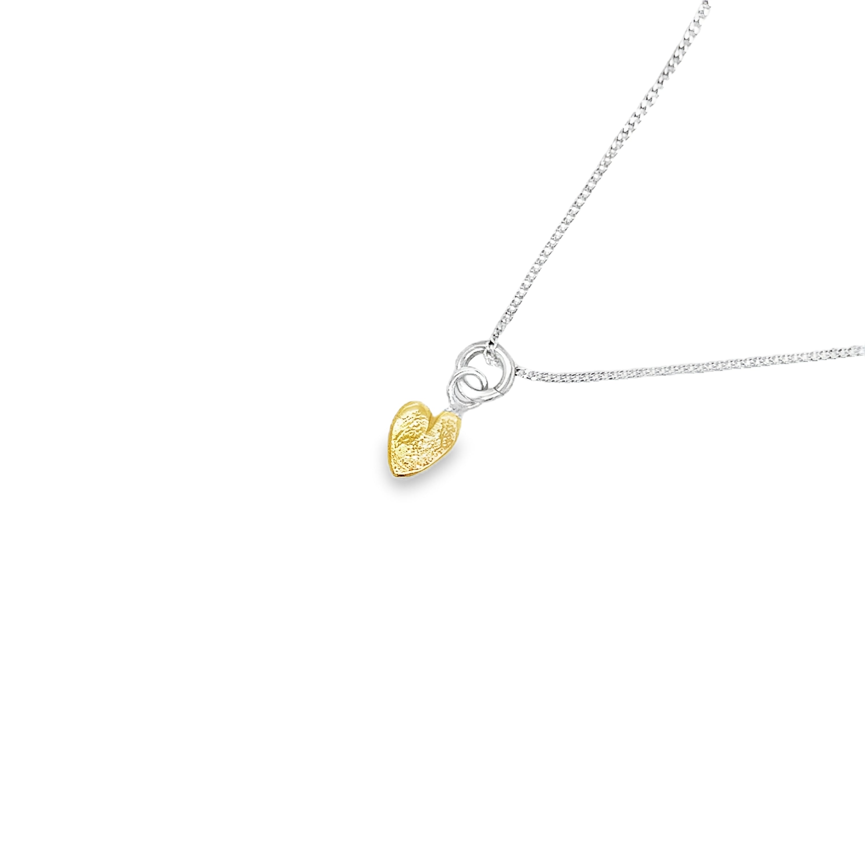 Small silver and  gold plated heart Necklace