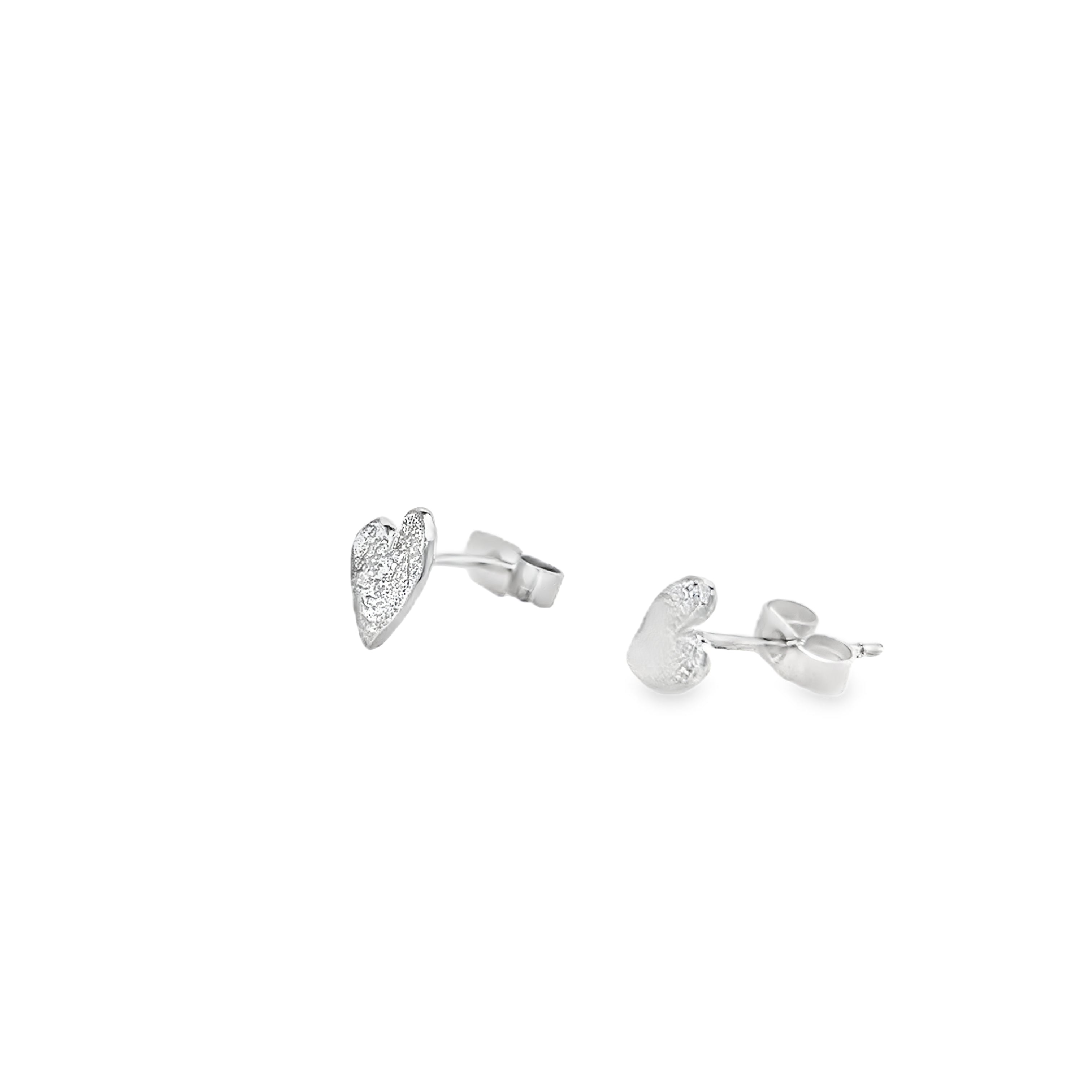 Small silver heart studs Earrings