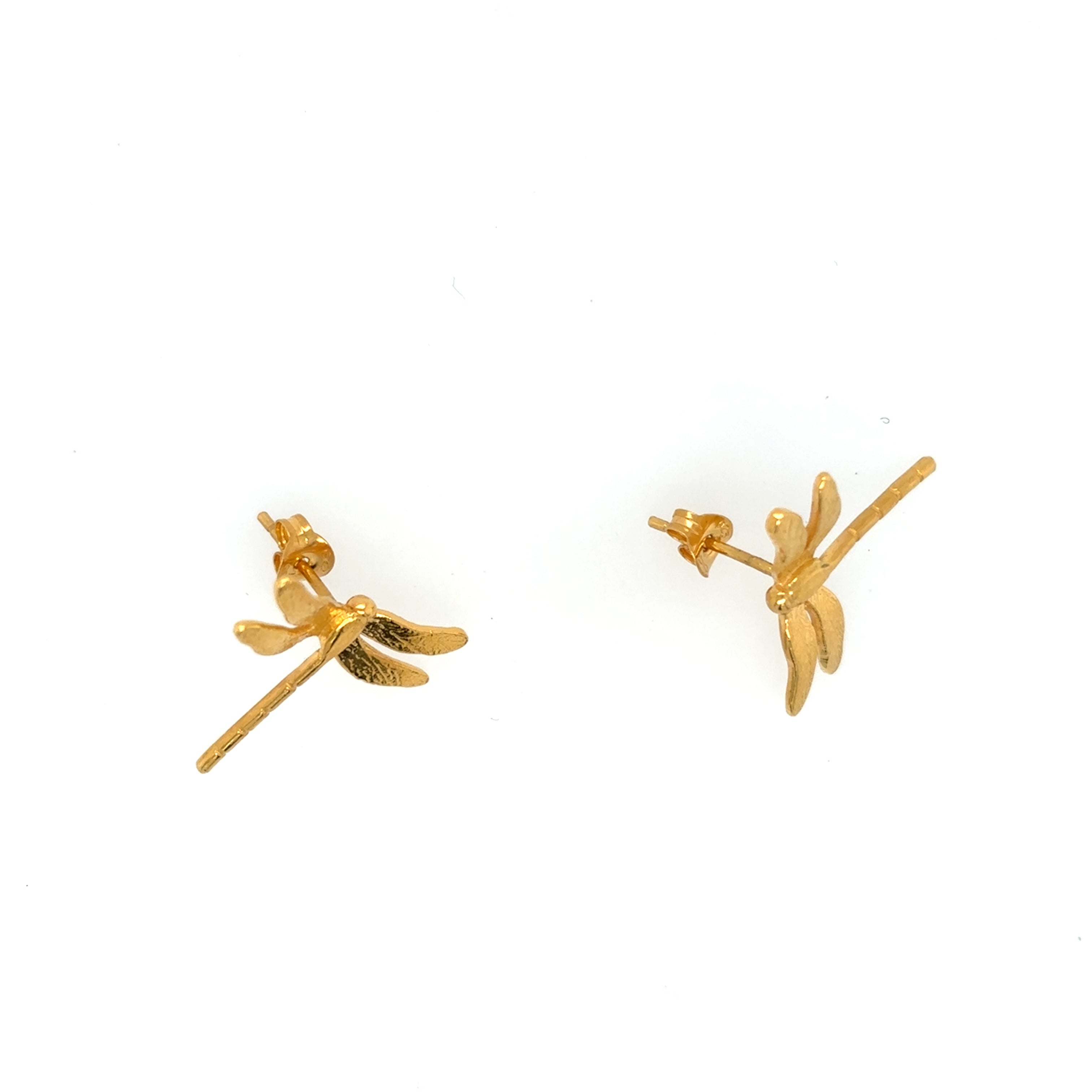 Enchanted silver and Gold Plated dragonfly Earrings