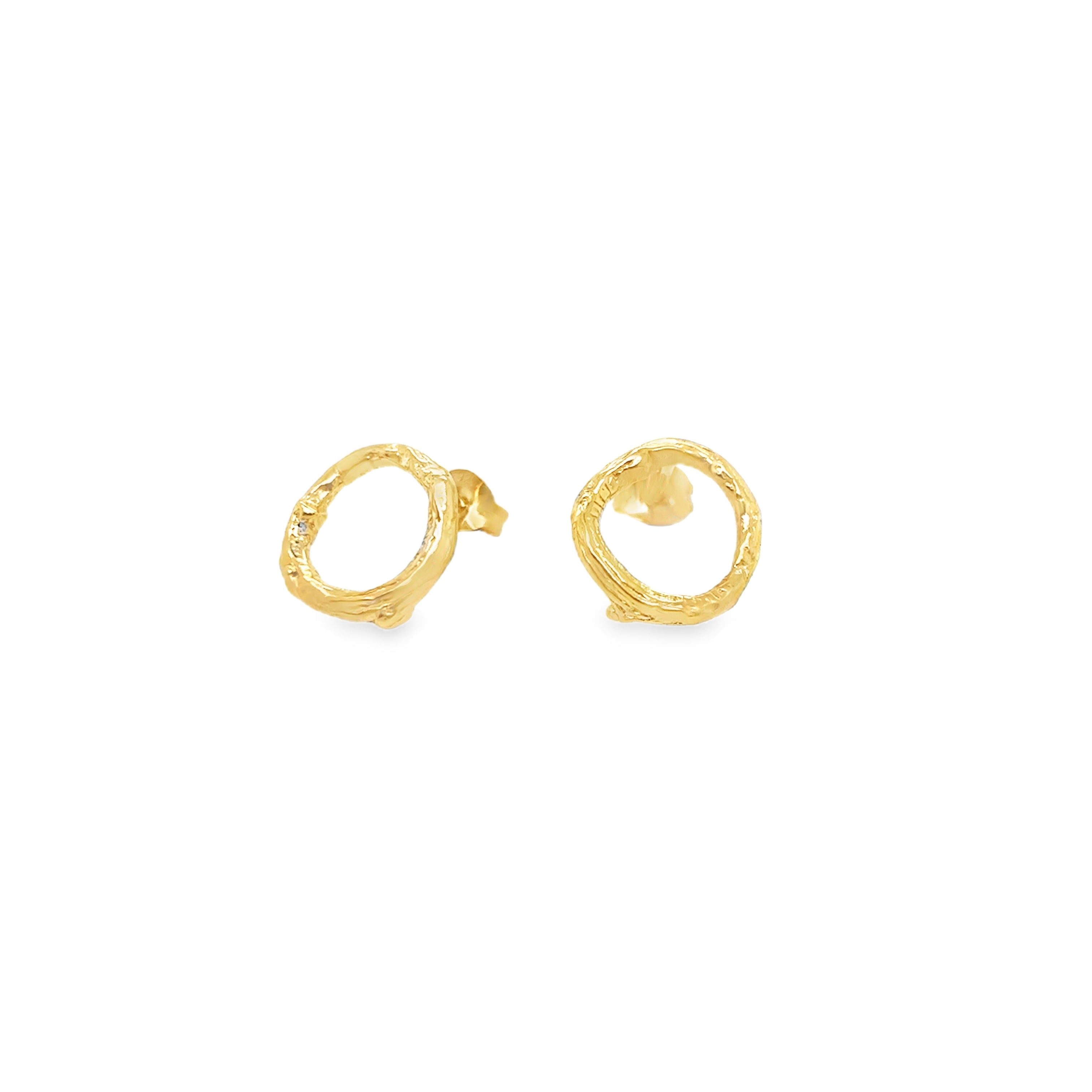 Woodland Walks silver circle twig Earrings